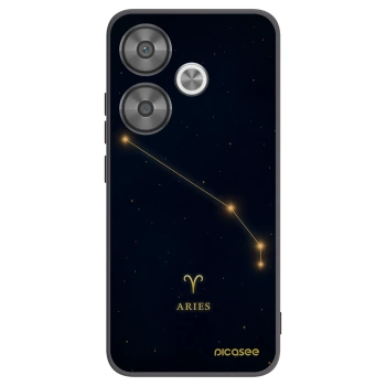 Picasee silikonowe czarne etui na Xiaomi Poco F6 - ARIES
