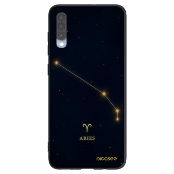 Picasee silikonowe czarne etui na Samsung Galaxy A70 A705F - ARIES