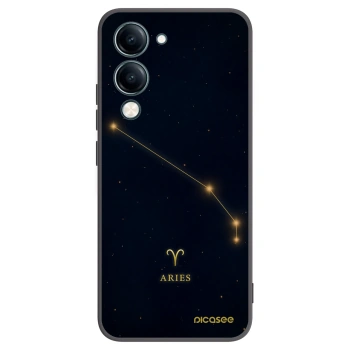 Picasee silikonowe czarne etui na Vivo Y29s 5G - ARIES
