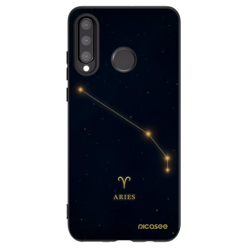 Picasee silikonowe czarne etui na Huawei P30 Lite - ARIES