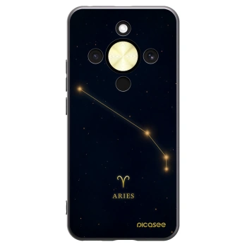 Picasee silikonowe czarne etui na Honor Magic8 Lite 5G - ARIES