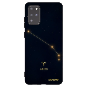 Picasee silikonowe czarne etui na Samsung Galaxy S20+ G985F - ARIES