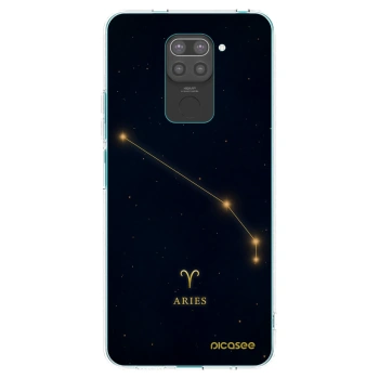 Picasee silikonowe czarne etui na Xiaomi Redmi Note 9 - ARIES