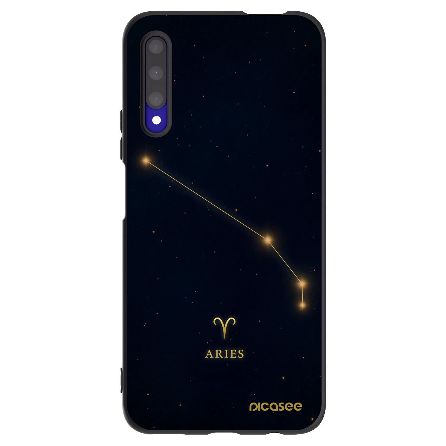 Picasee silikonowe czarne etui na Honor 9X Pro - ARIES