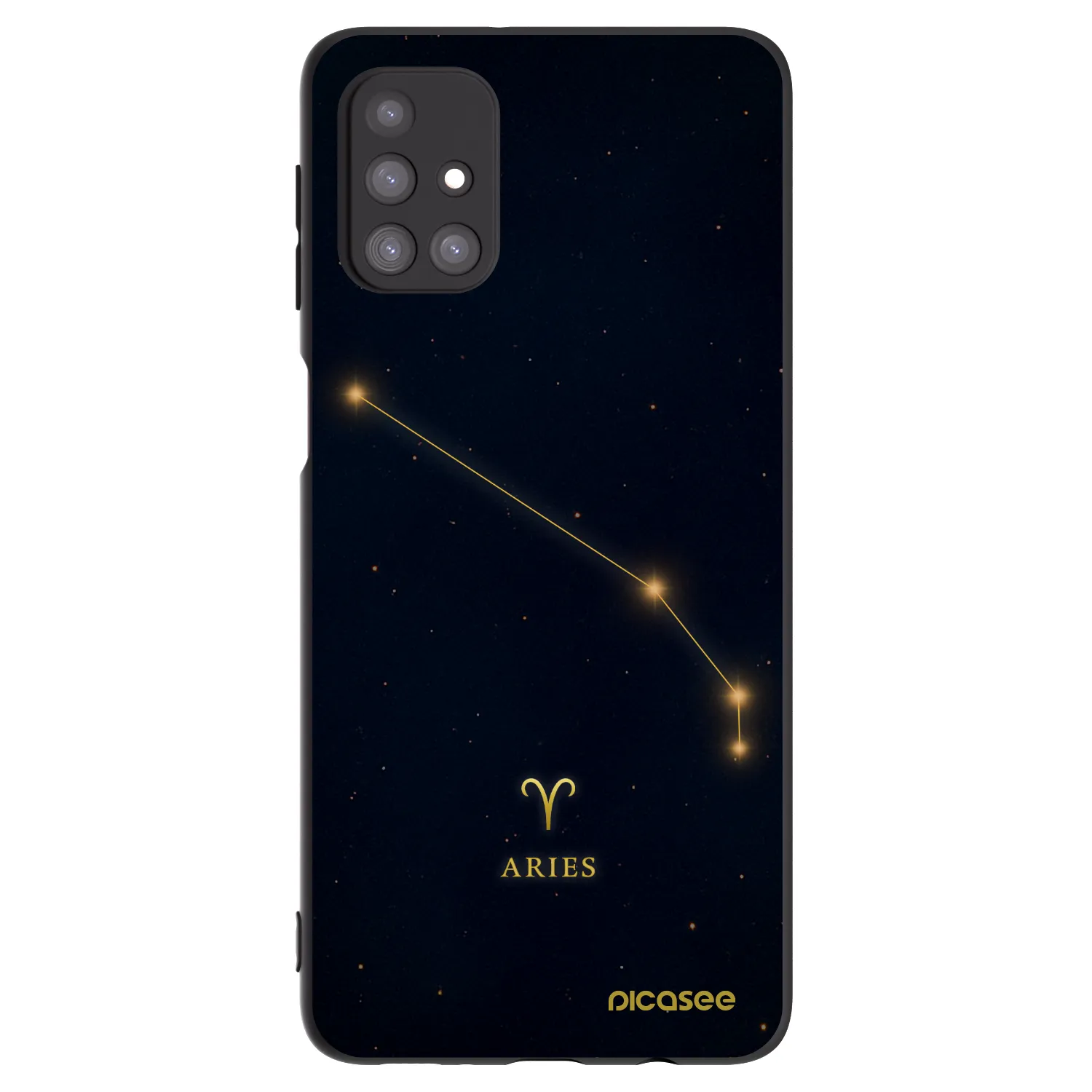 Picasee silikonowe czarne etui na Samsung Galaxy M31s - ARIES