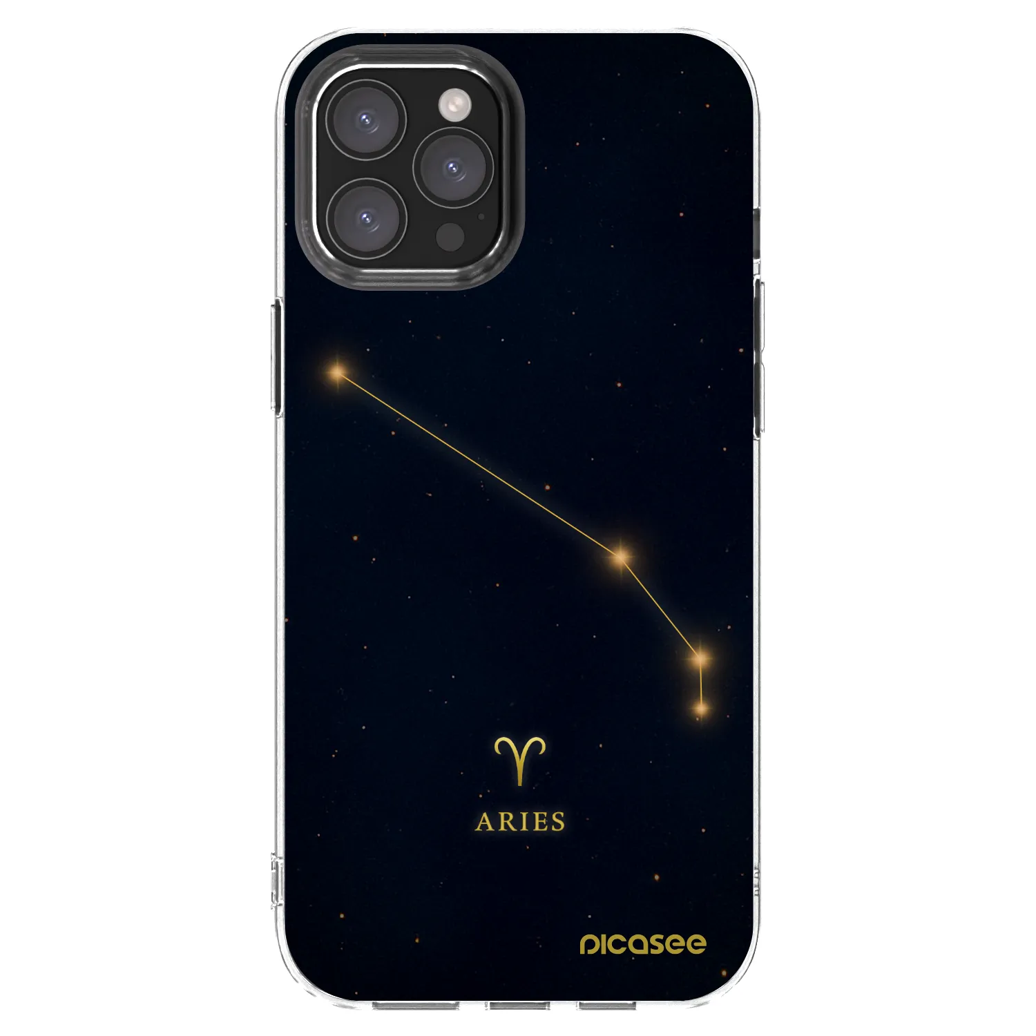 Picasee silikonowe przeźroczyste etui na Apple iPhone 12 Pro Max - ARIES