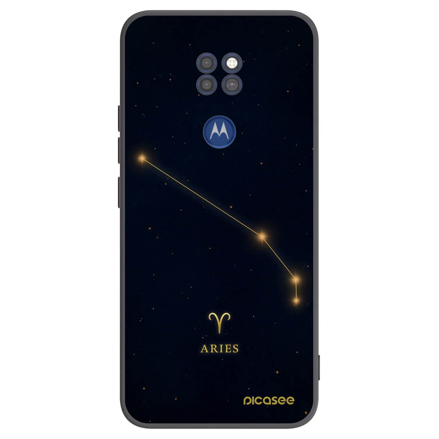 Picasee silikonowe czarne etui na Motorola Moto G9 Play - ARIES