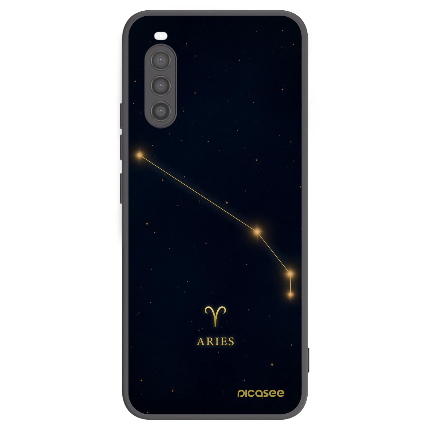 Picasee silikonowe czarne etui na Sony Xperia 10 II - ARIES