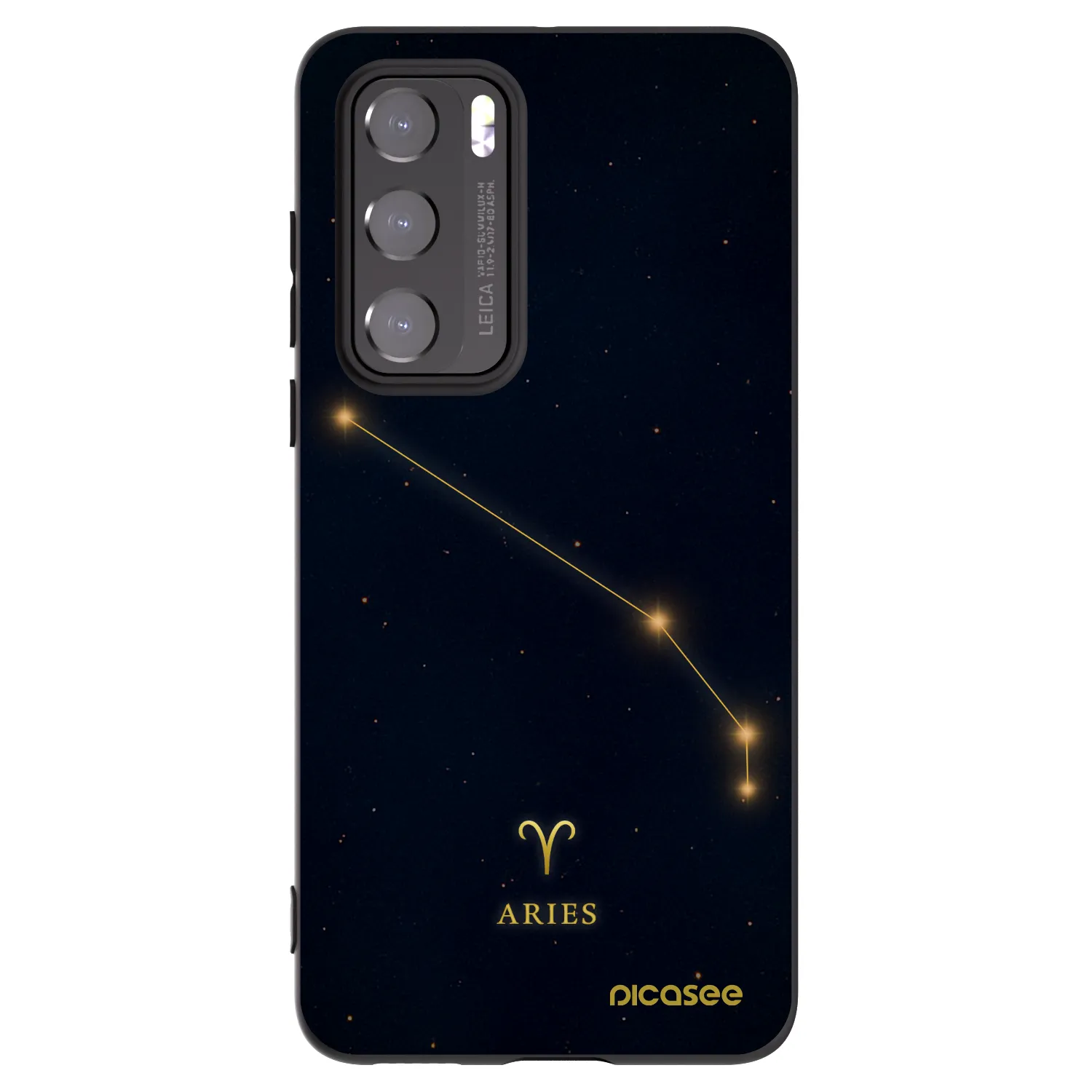 Picasee silikonowe czarne etui na Huawei P40 - ARIES