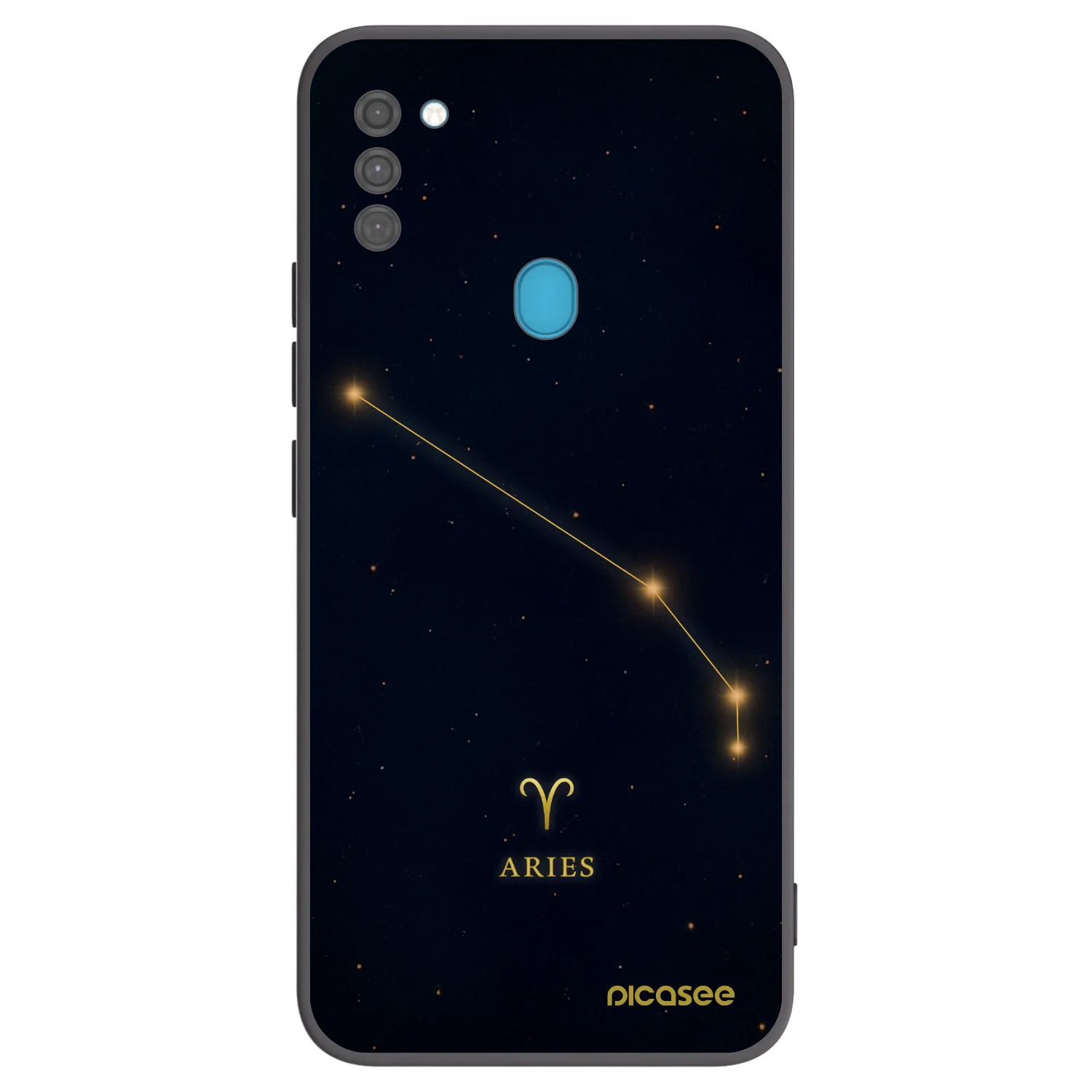 Picasee silikonowe czarne etui na Samsung Galaxy M11 - ARIES