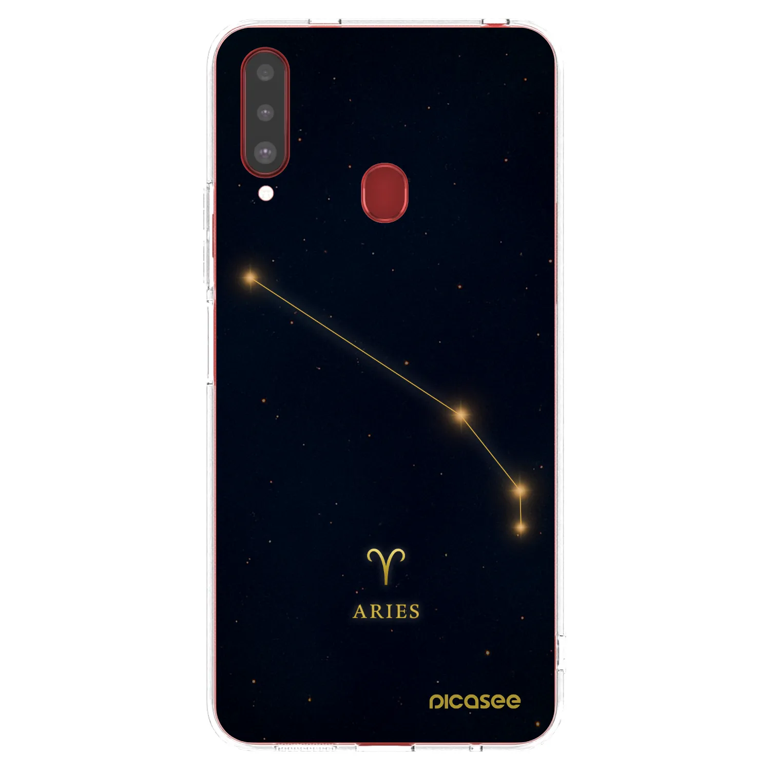 Picasee silikonowe przeźroczyste etui na Samsung Galaxy A20s - ARIES