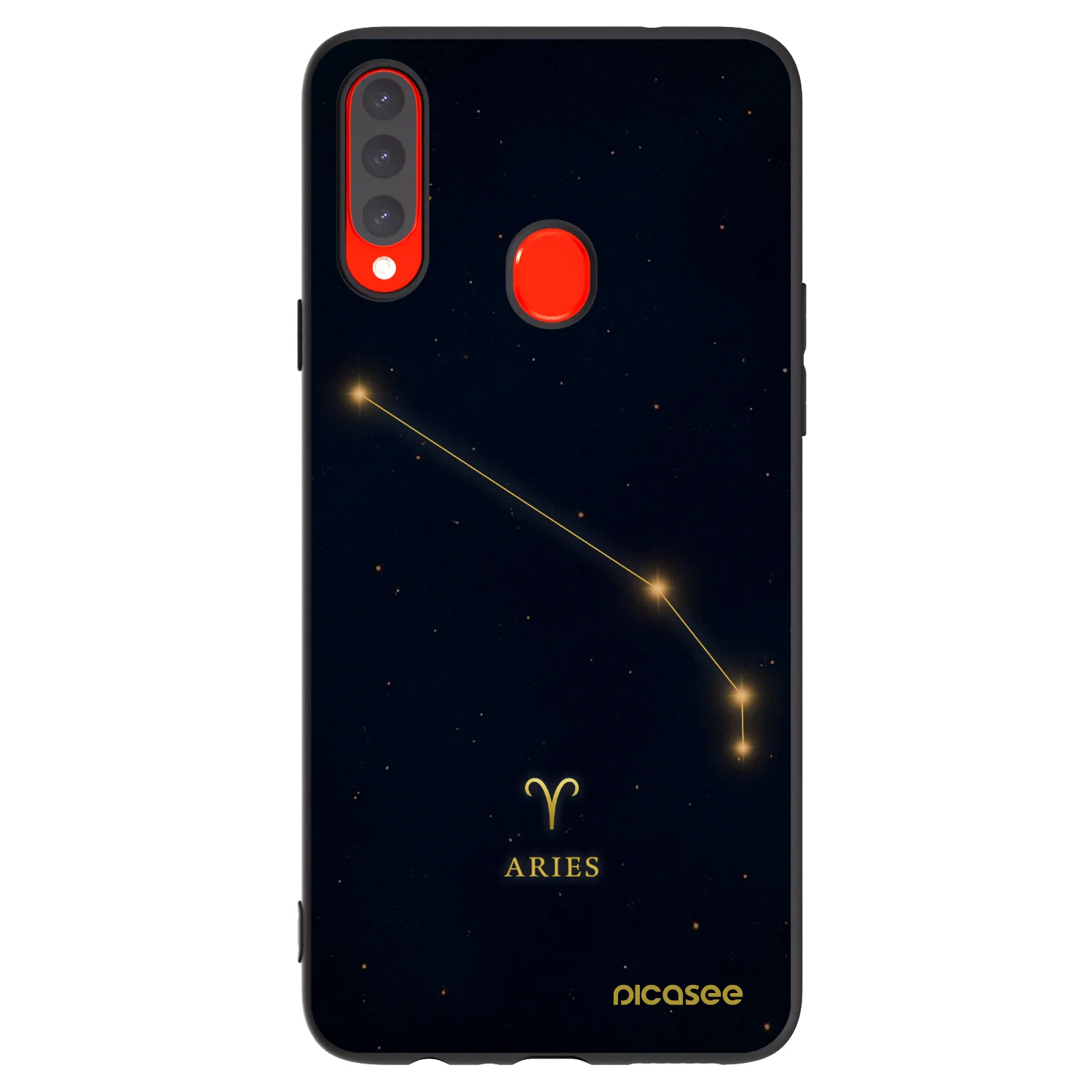Picasee silikonowe czarne etui na Samsung Galaxy A20s - ARIES