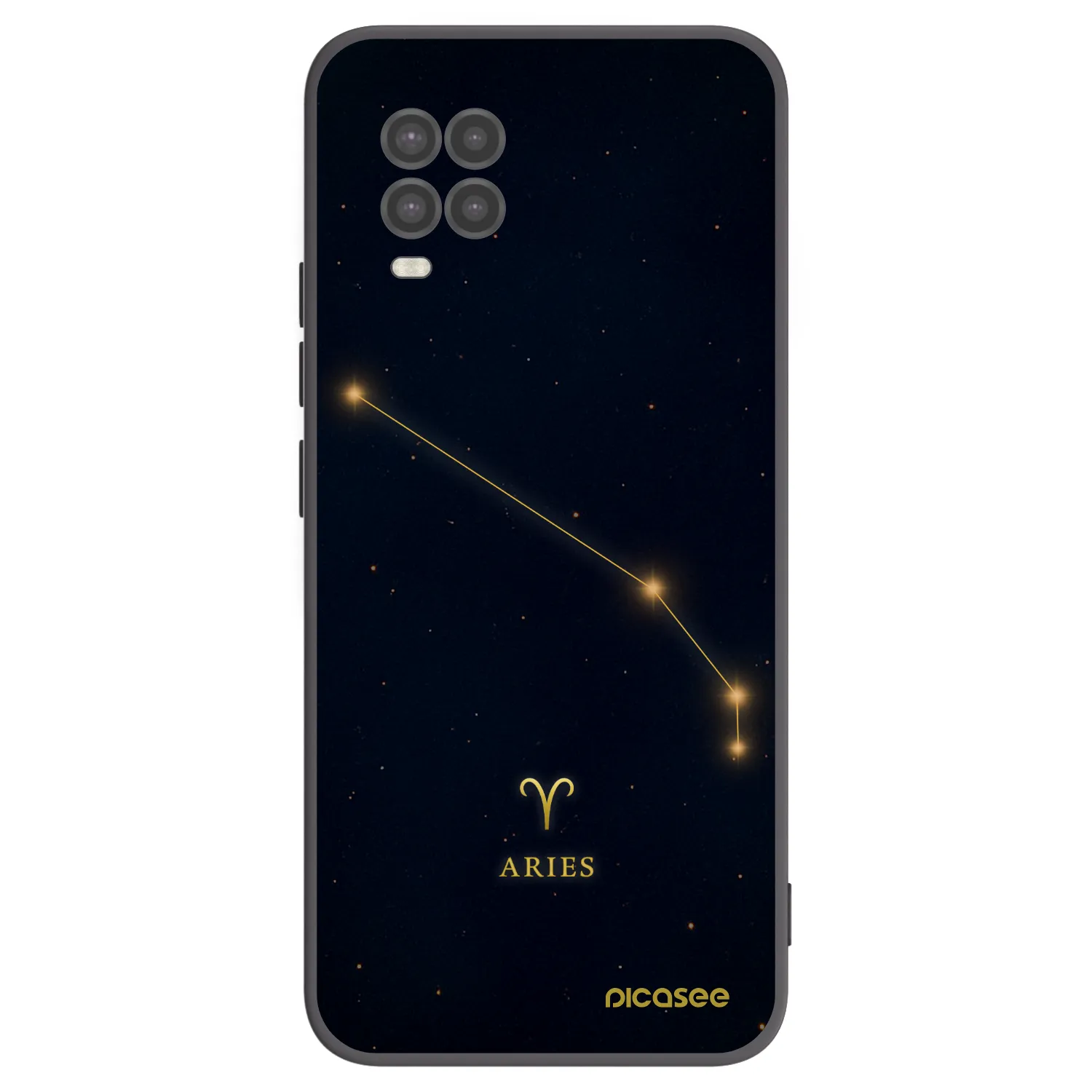 Picasee silikonowe czarne etui na Xiaomi Mi 10 Lite - ARIES