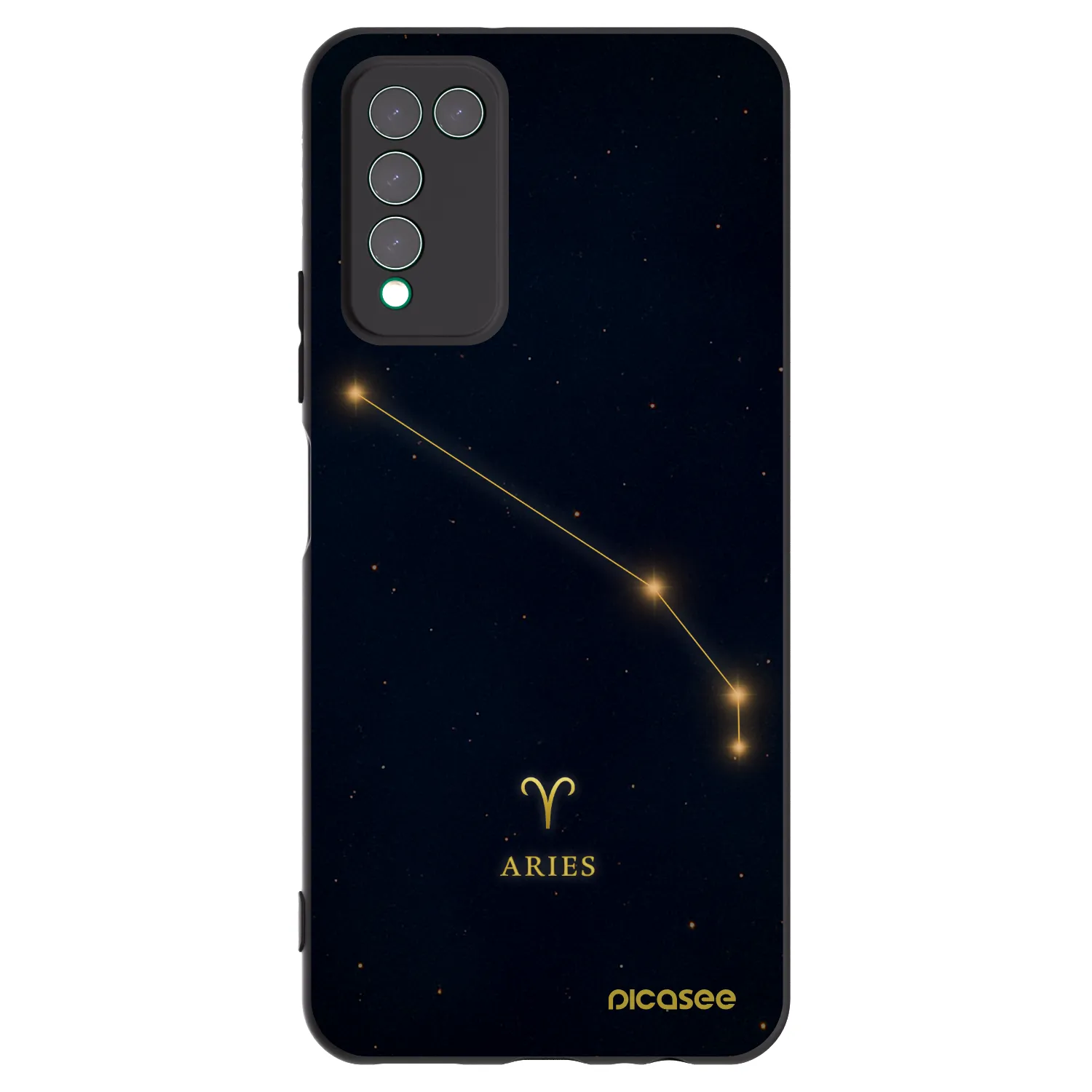 Picasee silikonowe czarne etui na Honor 10X Lite - ARIES
