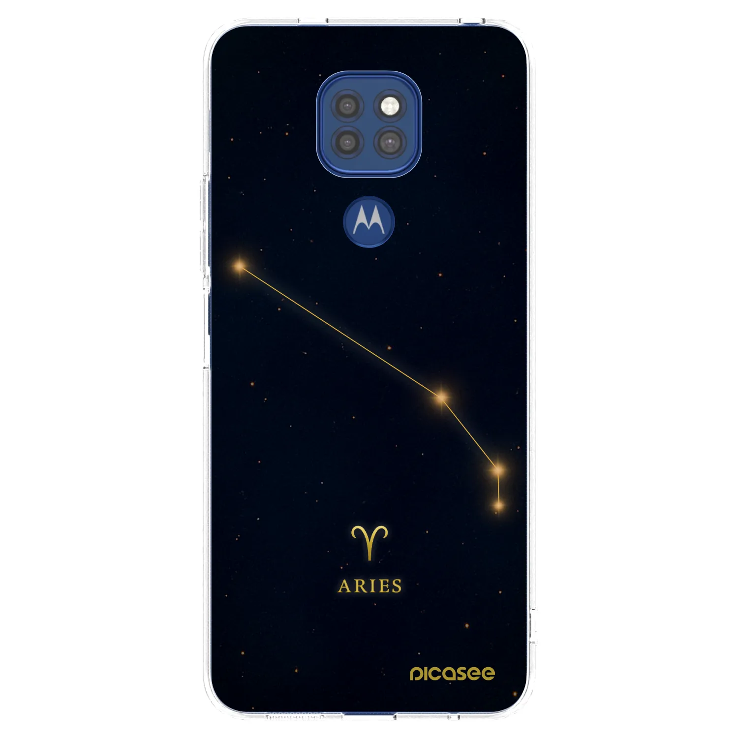 Picasee silikonowe przeźroczyste etui na Motorola Moto G9 Play - ARIES