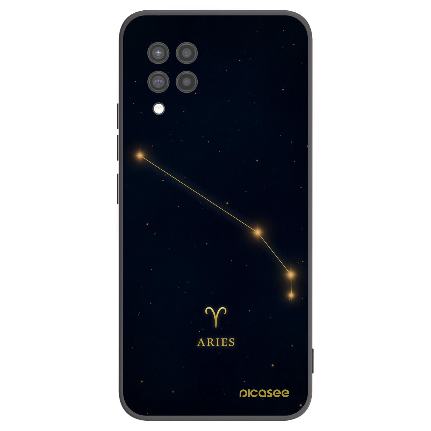 Picasee silikonowe czarne etui na Samsung Galaxy A42 A426B - ARIES