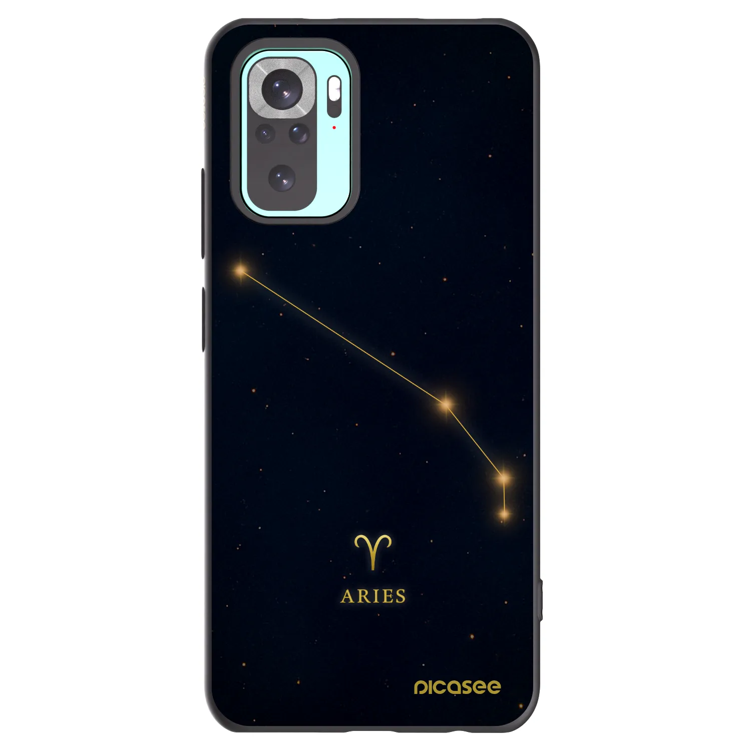 Picasee silikonowe czarne etui na Xiaomi Redmi Note 10 Pro - ARIES