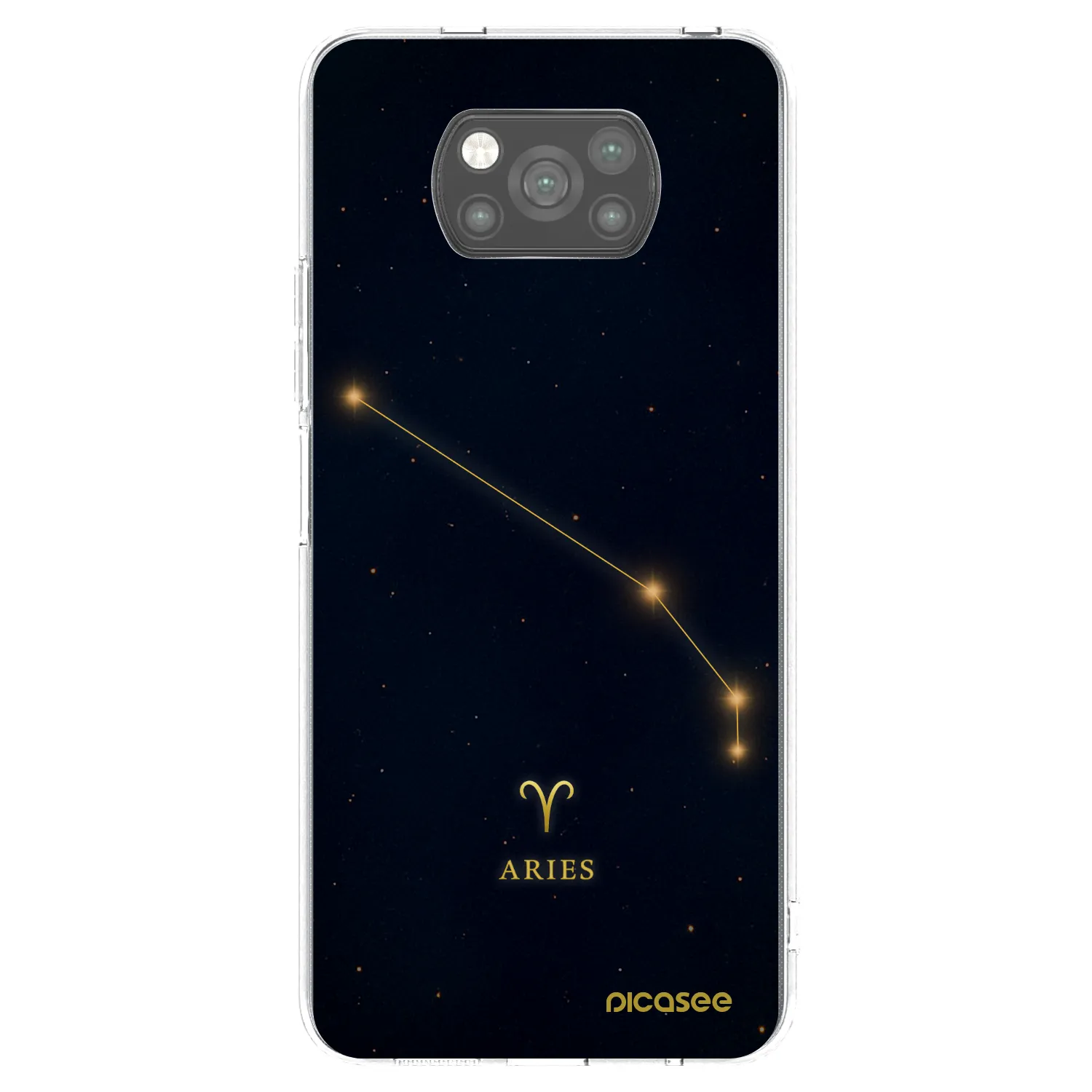 Picasee silikonowe czarne etui na Xiaomi Poco X3 Pro - ARIES