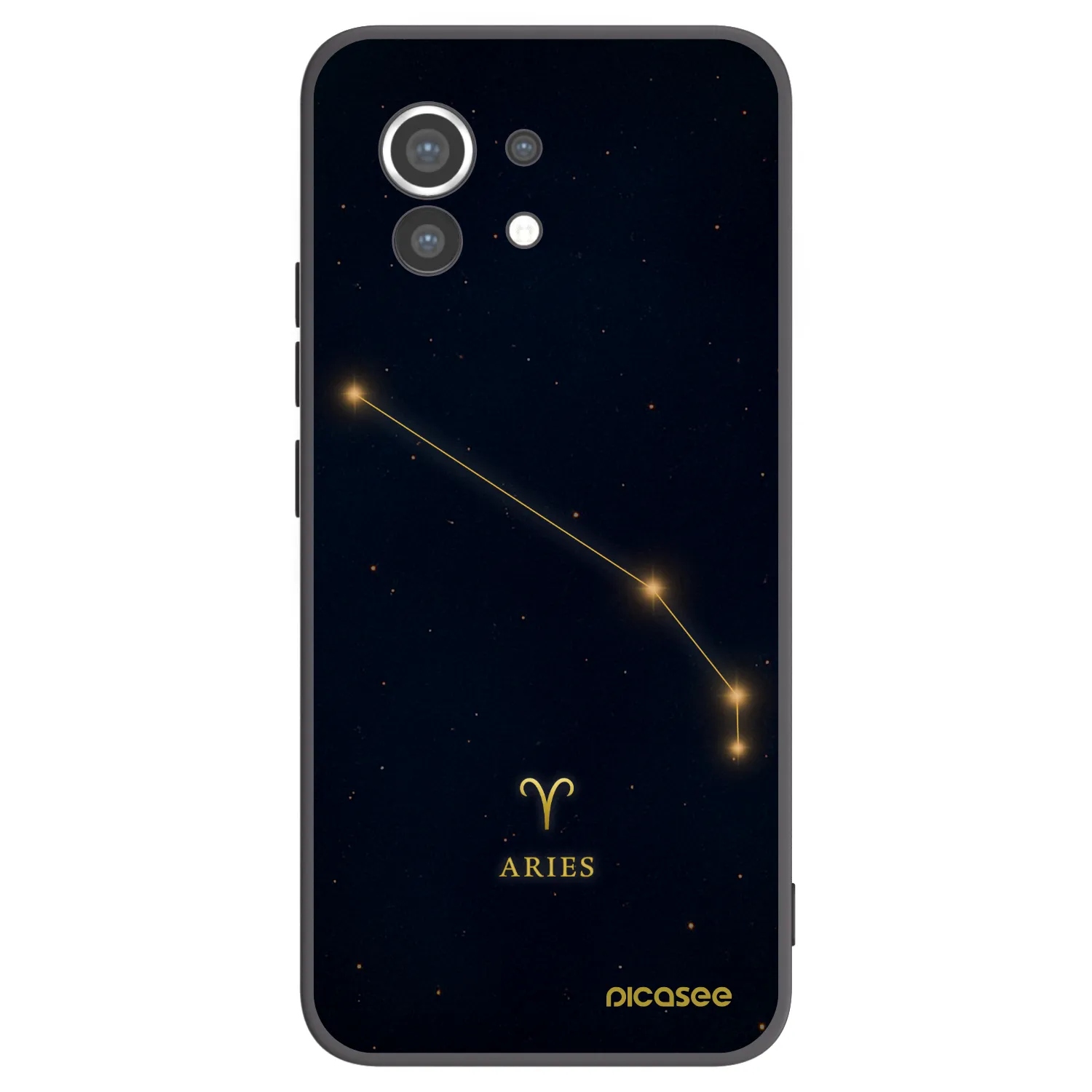 Picasee silikonowe czarne etui na Xiaomi Mi 11 - ARIES