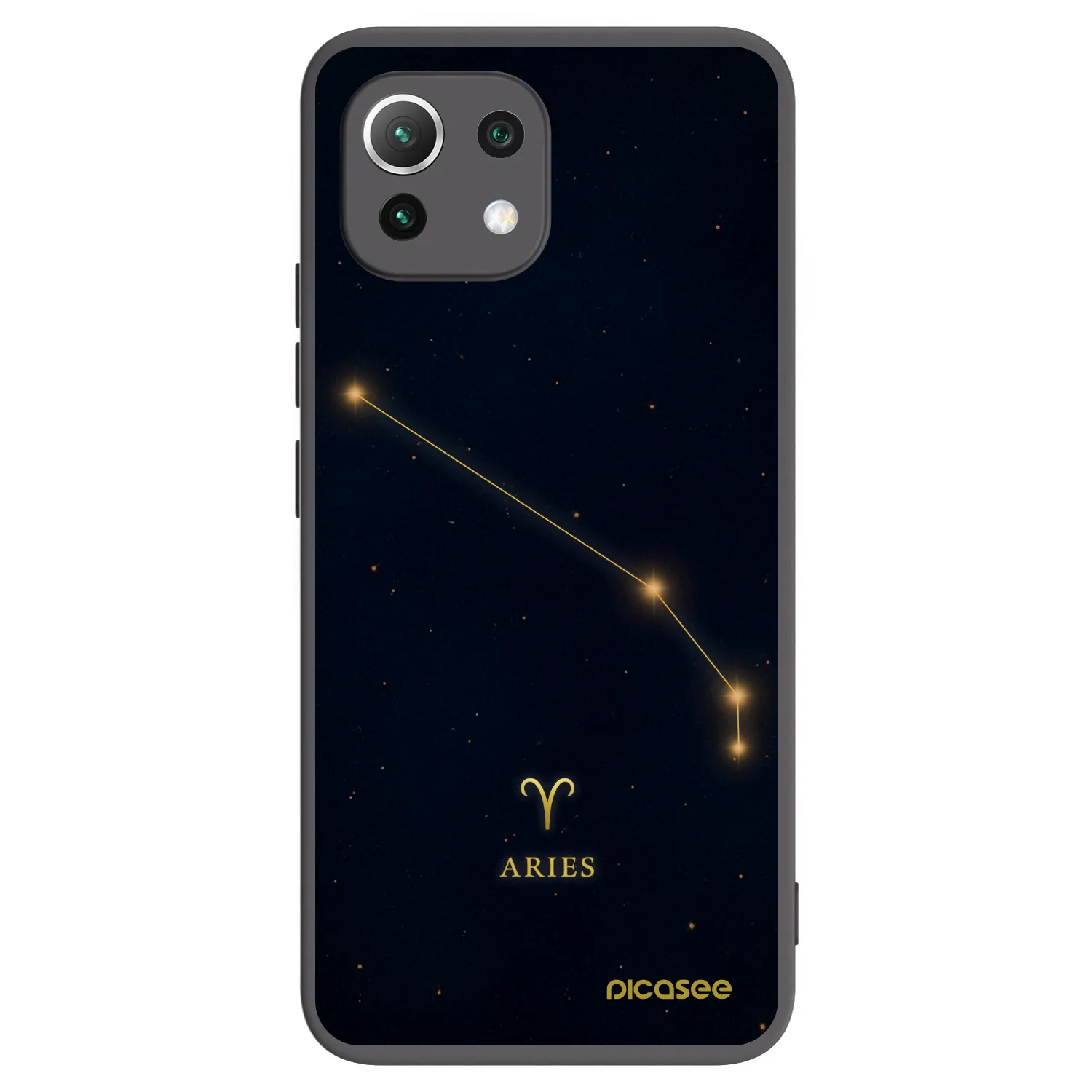 Picasee silikonowe czarne etui na Xiaomi Mi 11 Lite - ARIES