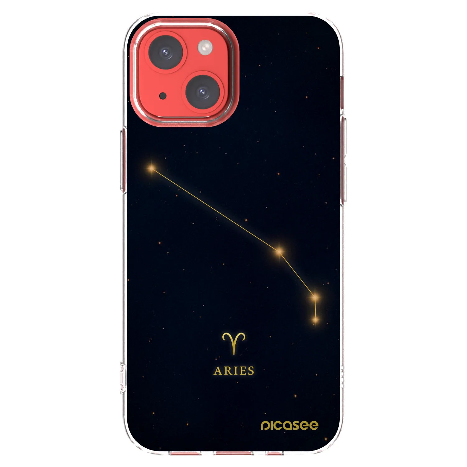 Picasee silikonowe przeźroczyste etui na Apple iPhone 13 mini - ARIES