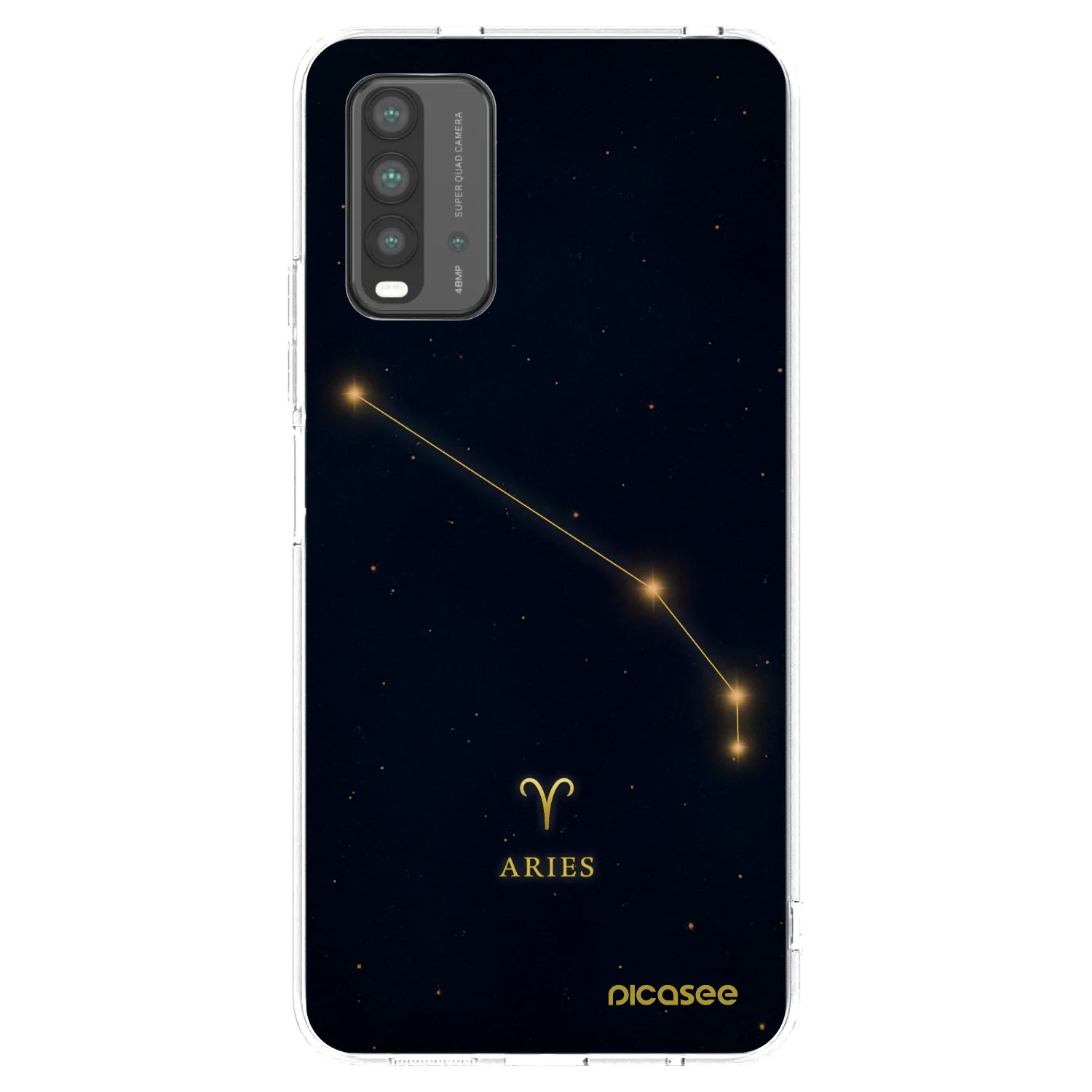 Picasee silikonowe czarne etui na Xiaomi Redmi 9T - ARIES
