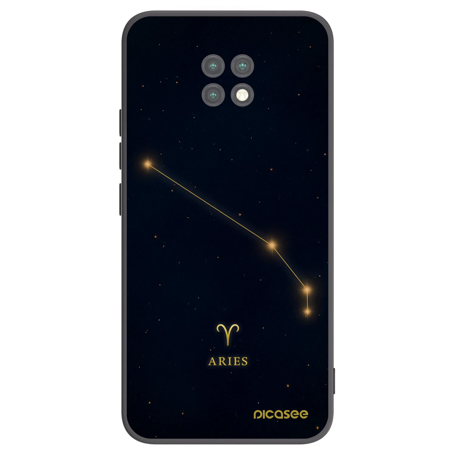 Picasee silikonowe czarne etui na Xiaomi Redmi Note 9T - ARIES