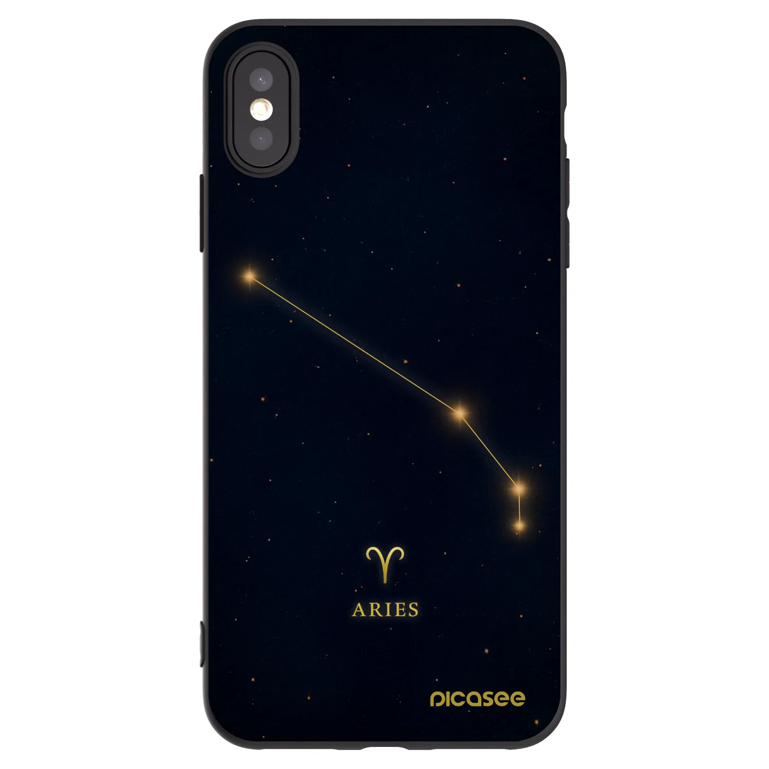 Picasee silikonowe czarne etui na Apple iPhone XS Max - ARIES