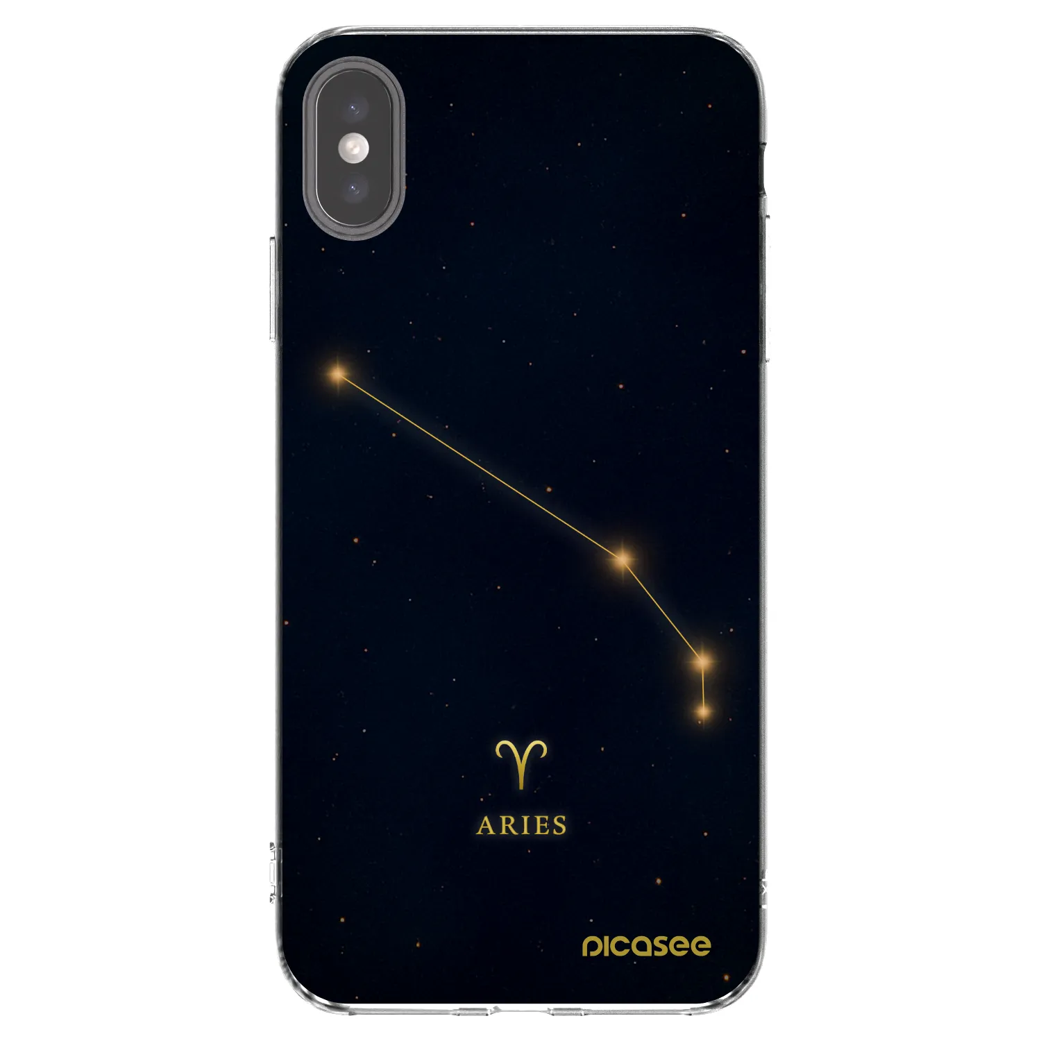 Picasee silikonowe przeźroczyste etui na Apple iPhone XS Max - ARIES