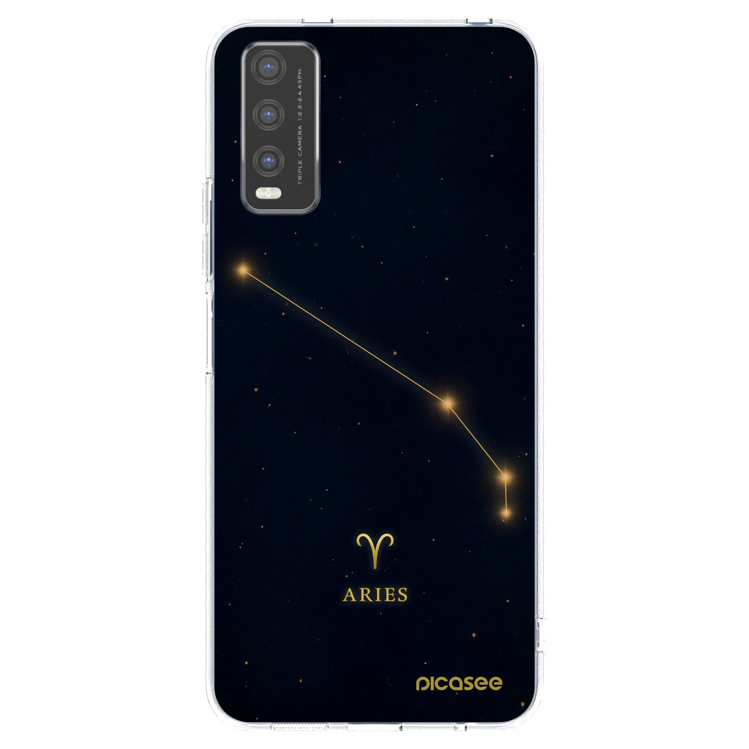 Picasee silikonowe przeźroczyste etui na Vivo Y20s - ARIES