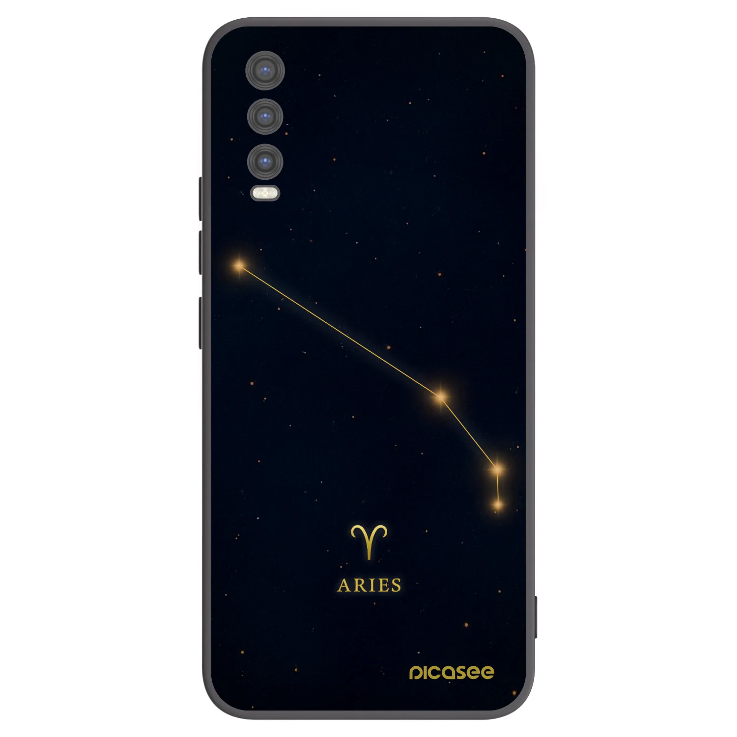 Picasee silikonowe czarne etui na Vivo Y20s - ARIES