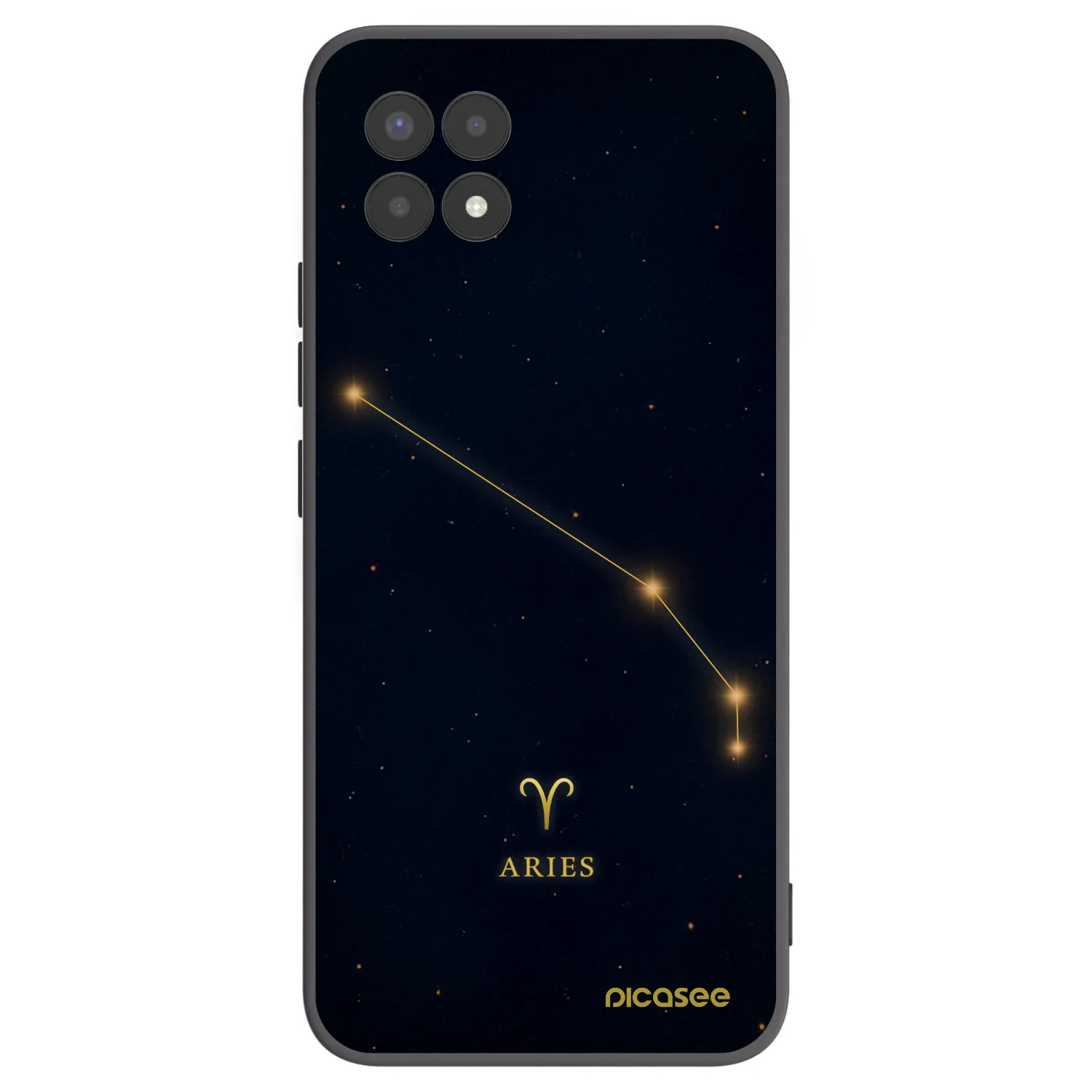 Picasee silikonowe czarne etui na Realme 8i - ARIES