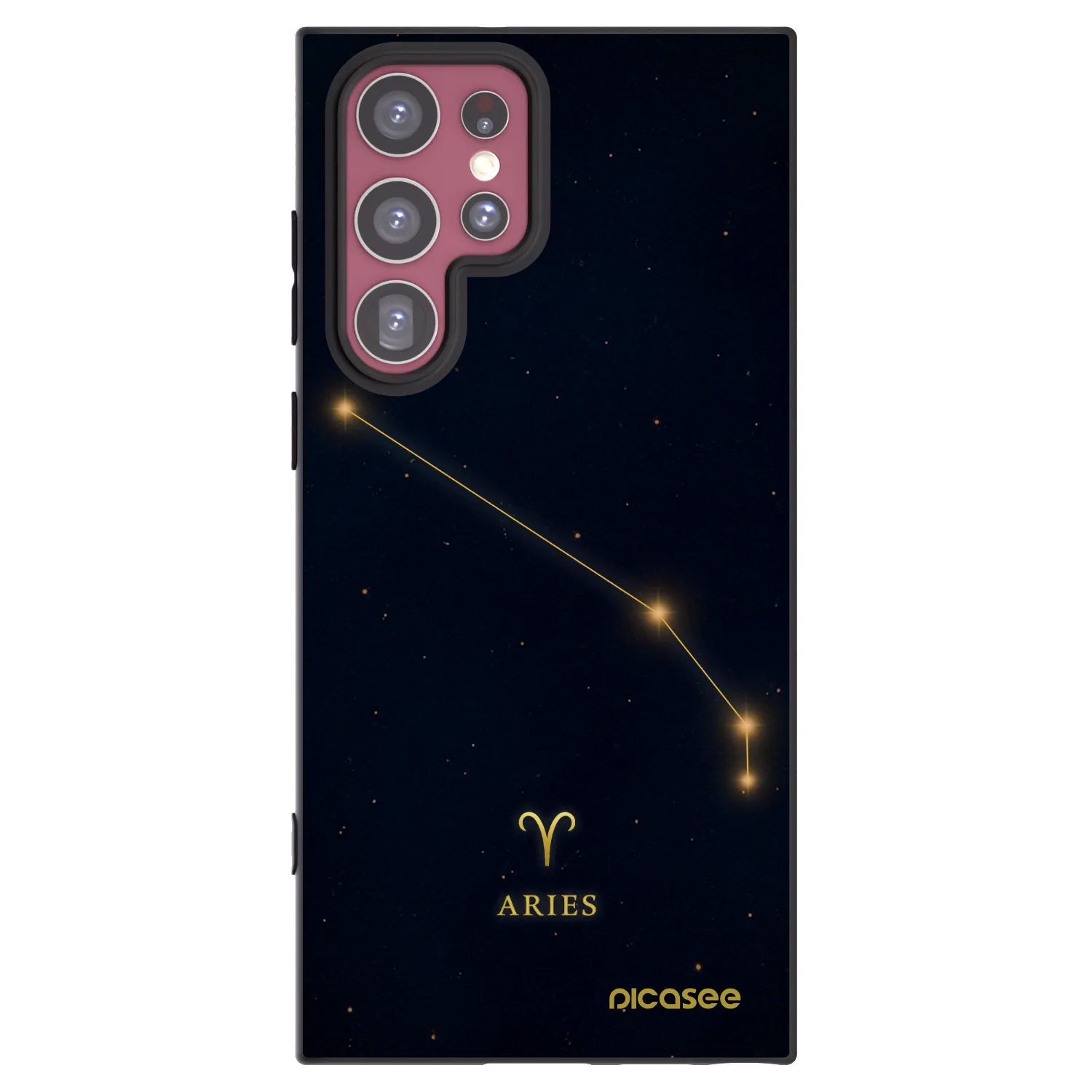 Picasee silikonowe czarne etui na Samsung Galaxy S22 Ultra 5G - ARIES