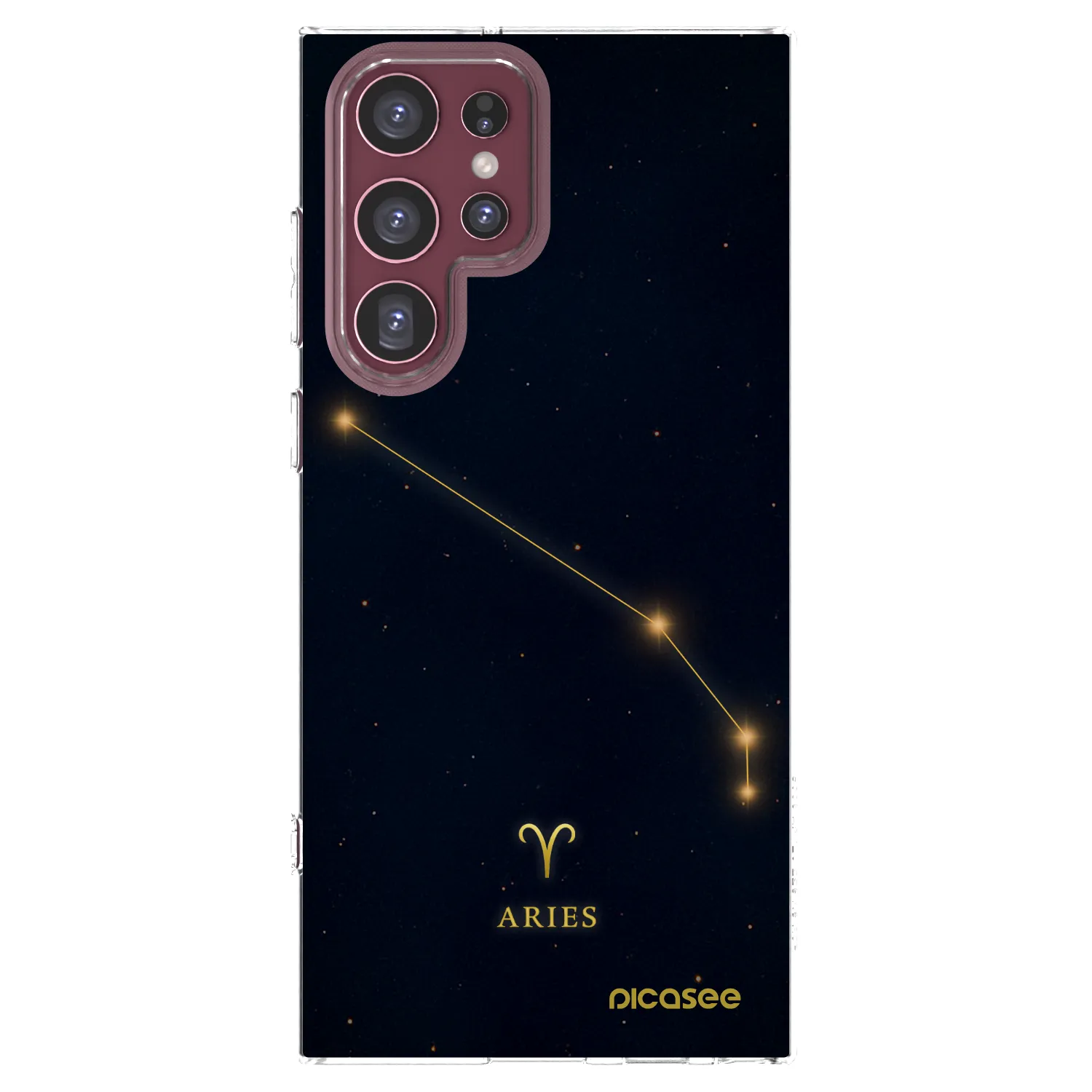 Picasee silikonowe przeźroczyste etui na Samsung Galaxy S22 Ultra 5G - ARIES