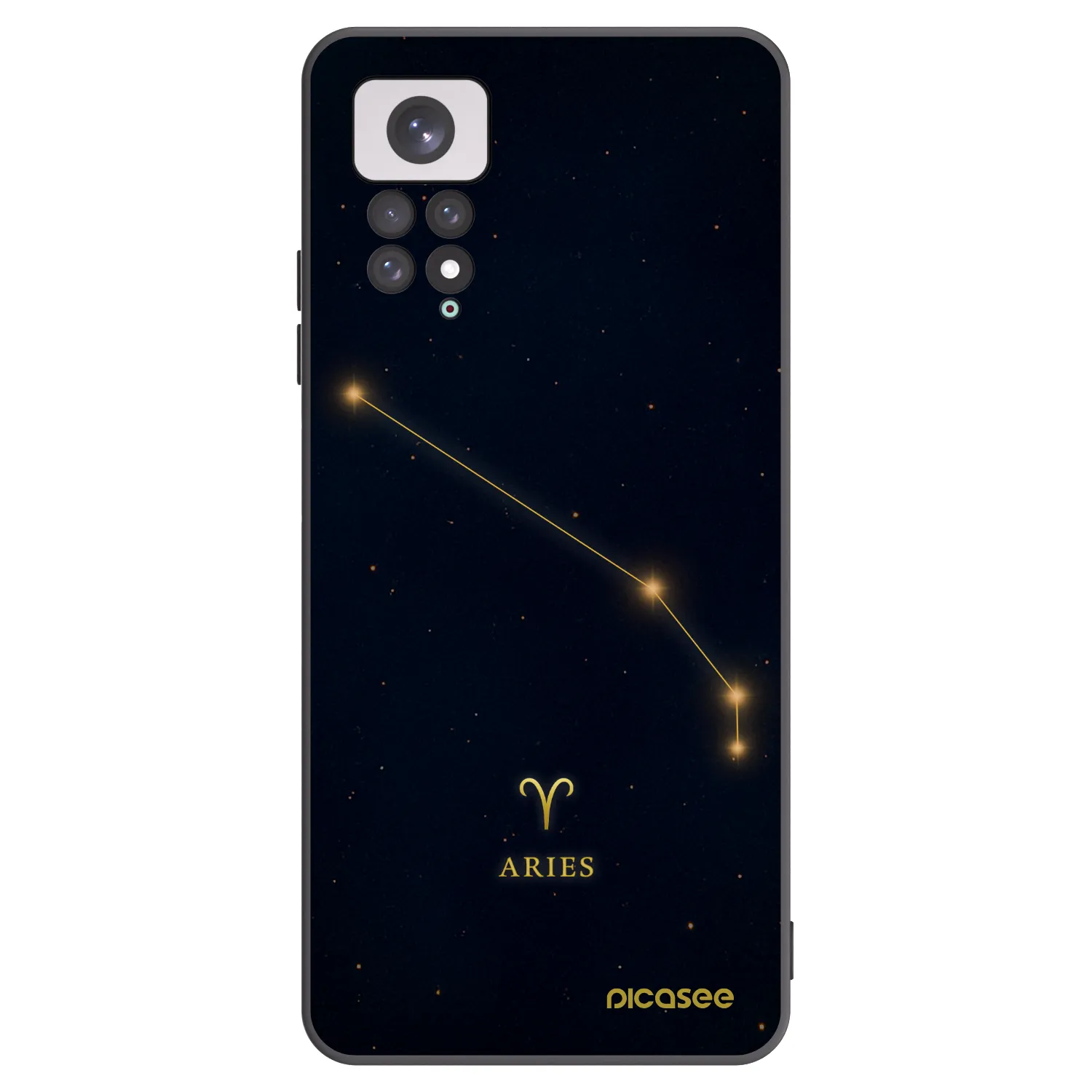 Picasee silikonowe czarne etui na Xiaomi Redmi Note 11 - ARIES