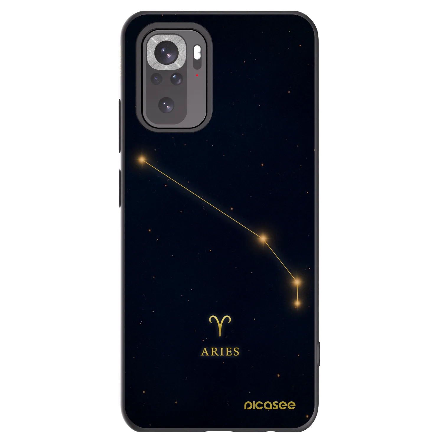 Picasee silikonowe czarne etui na Xiaomi Redmi Note 11S 4G - ARIES