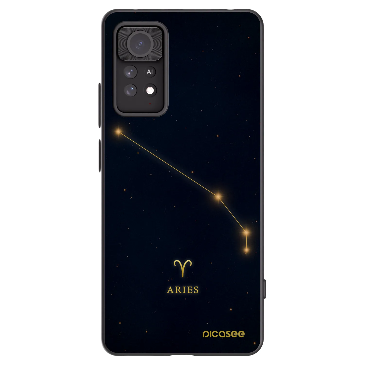 Picasee silikonowe czarne etui na Xiaomi Redmi Note 11 Pro 5G - ARIES