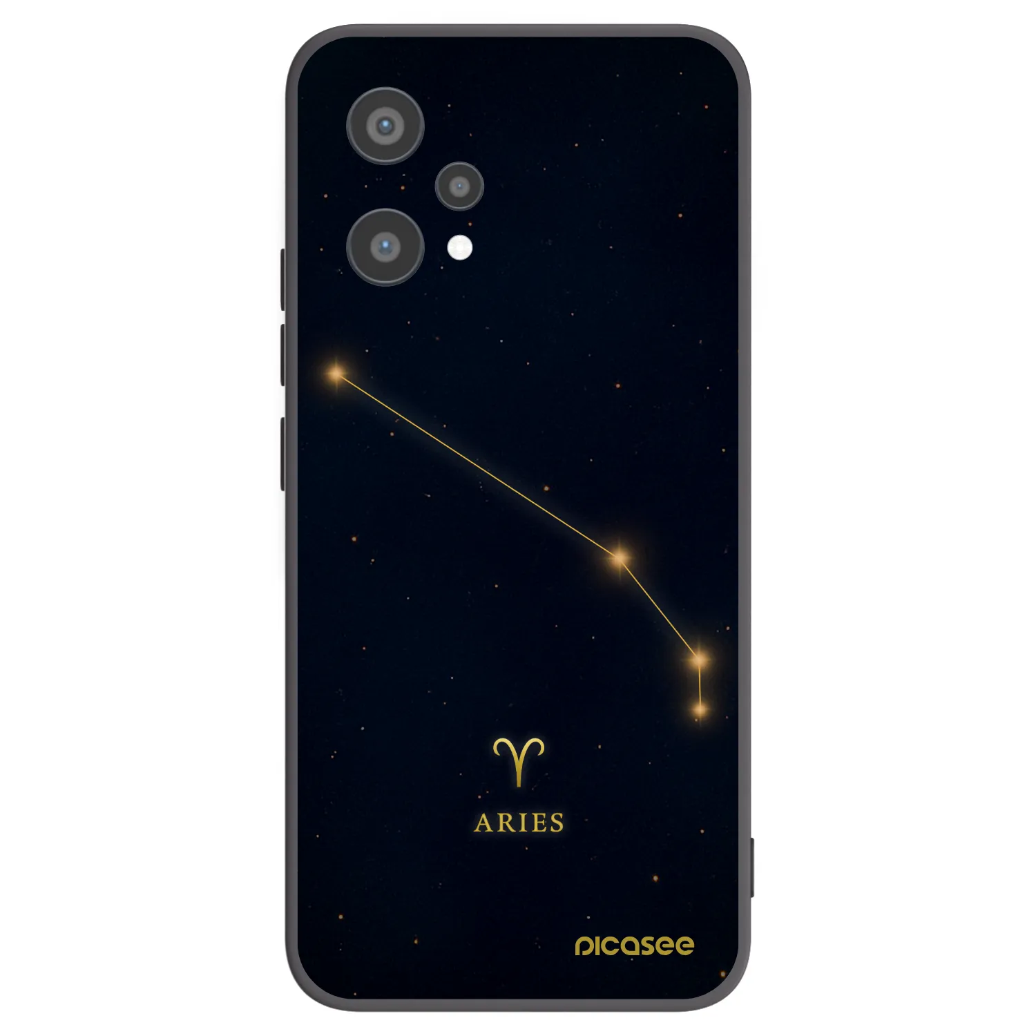 Picasee silikonowe czarne etui na Realme 9 Pro 5G - ARIES