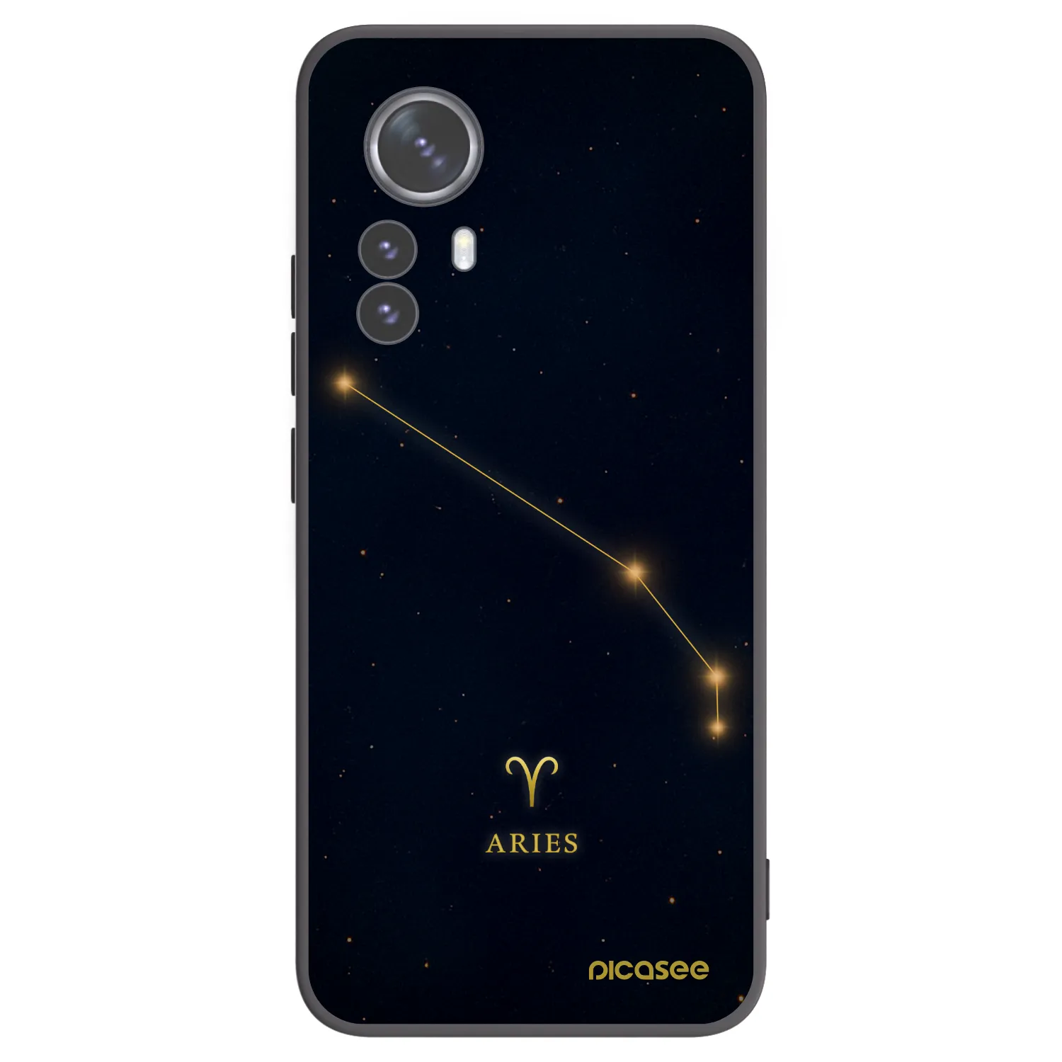 Picasee silikonowe czarne etui na Xiaomi 12 Pro - ARIES