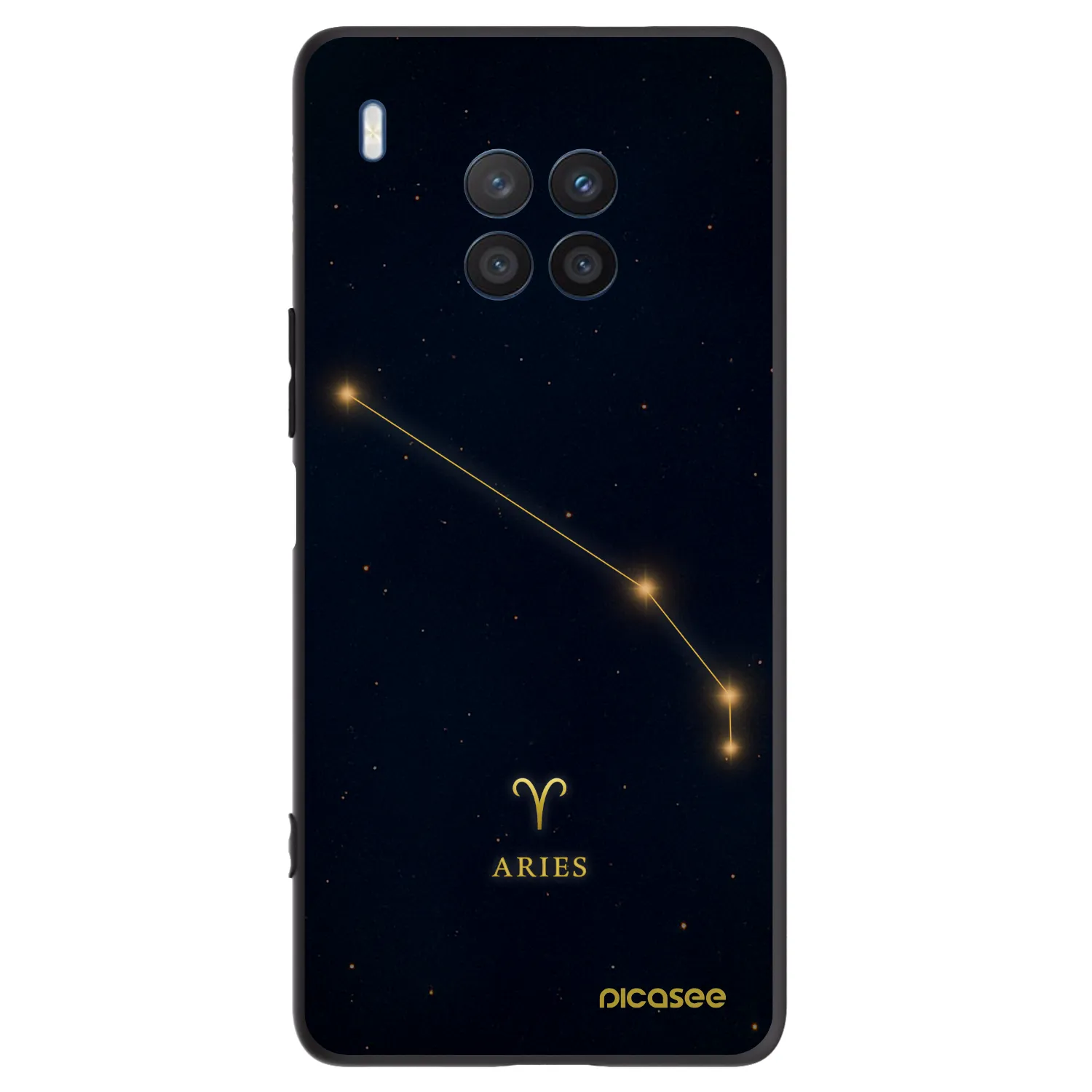 Picasee silikonowe czarne etui na Honor 50 Lite - ARIES