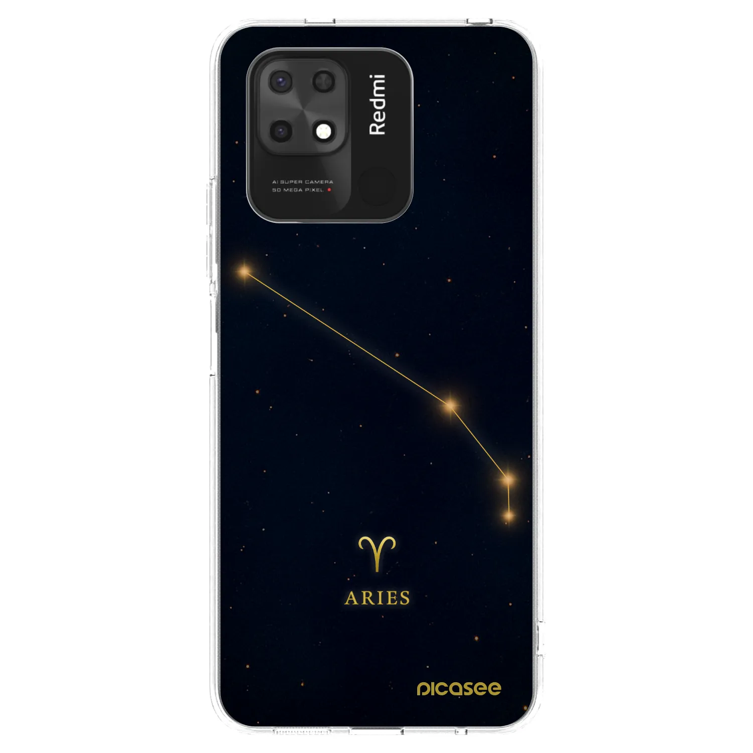 Picasee silikonowe przeźroczyste etui na Xiaomi Redmi 10C - ARIES