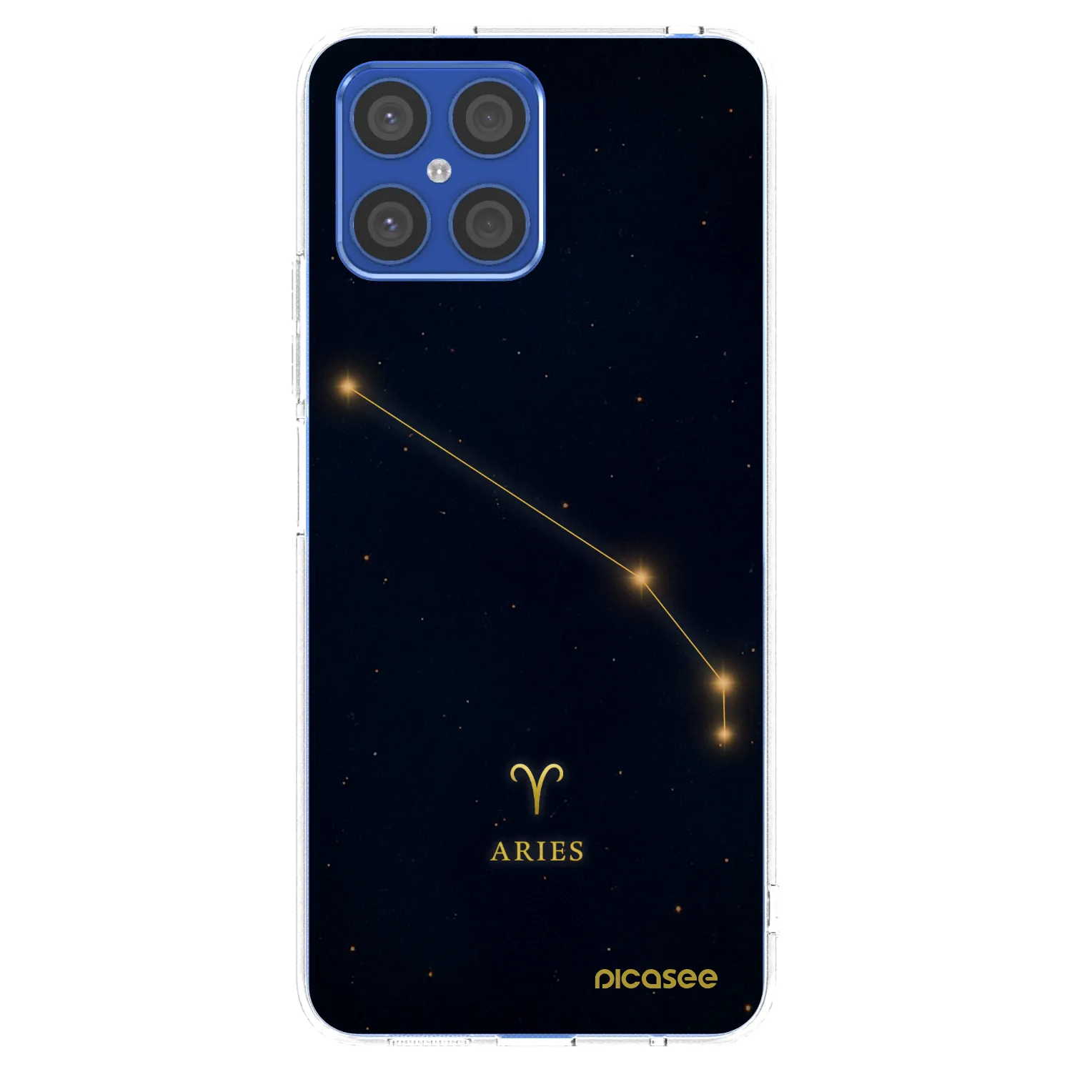 Picasee silikonowe przeźroczyste etui na Honor X8 4G - ARIES