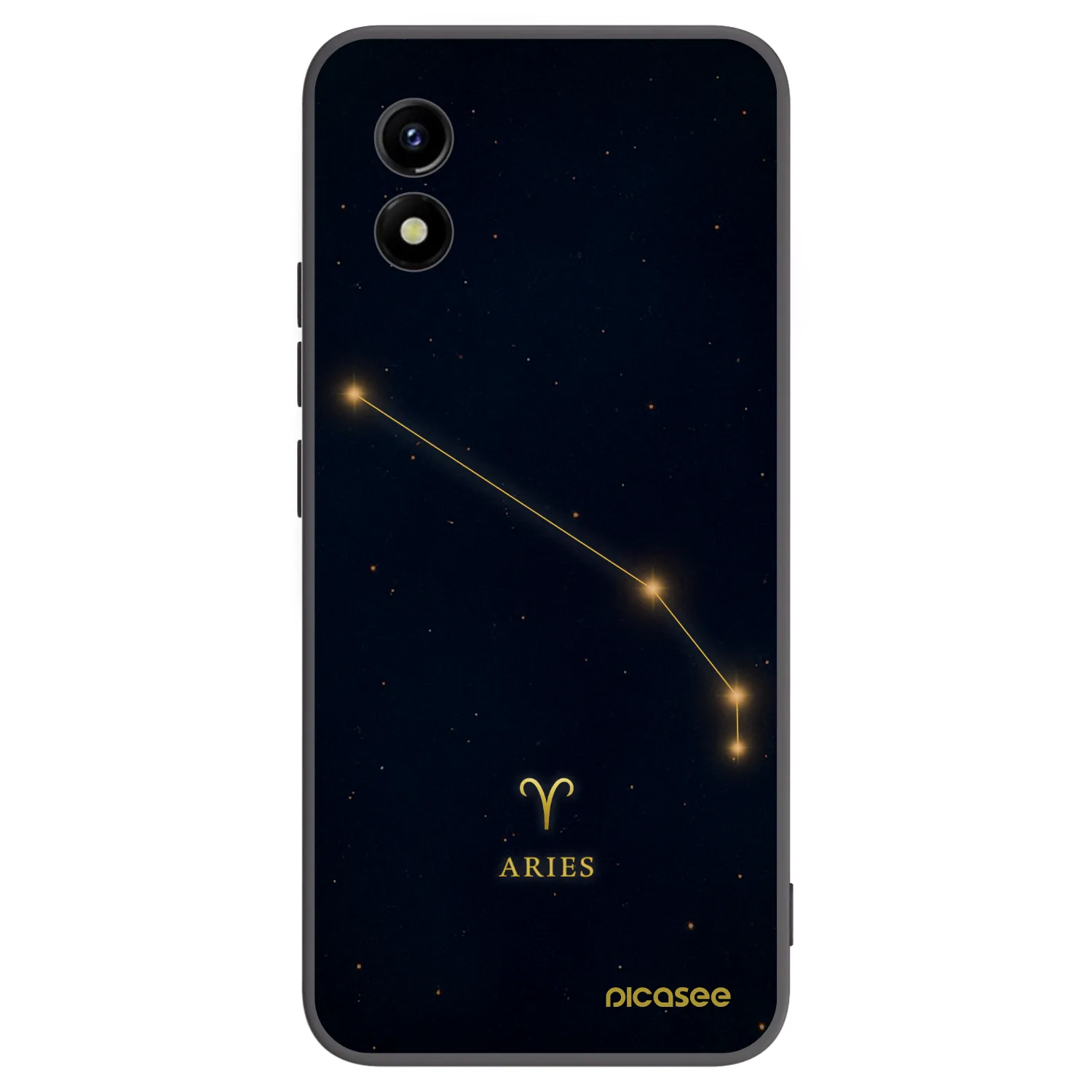 Picasee silikonowe czarne etui na Vivo Y01 - ARIES