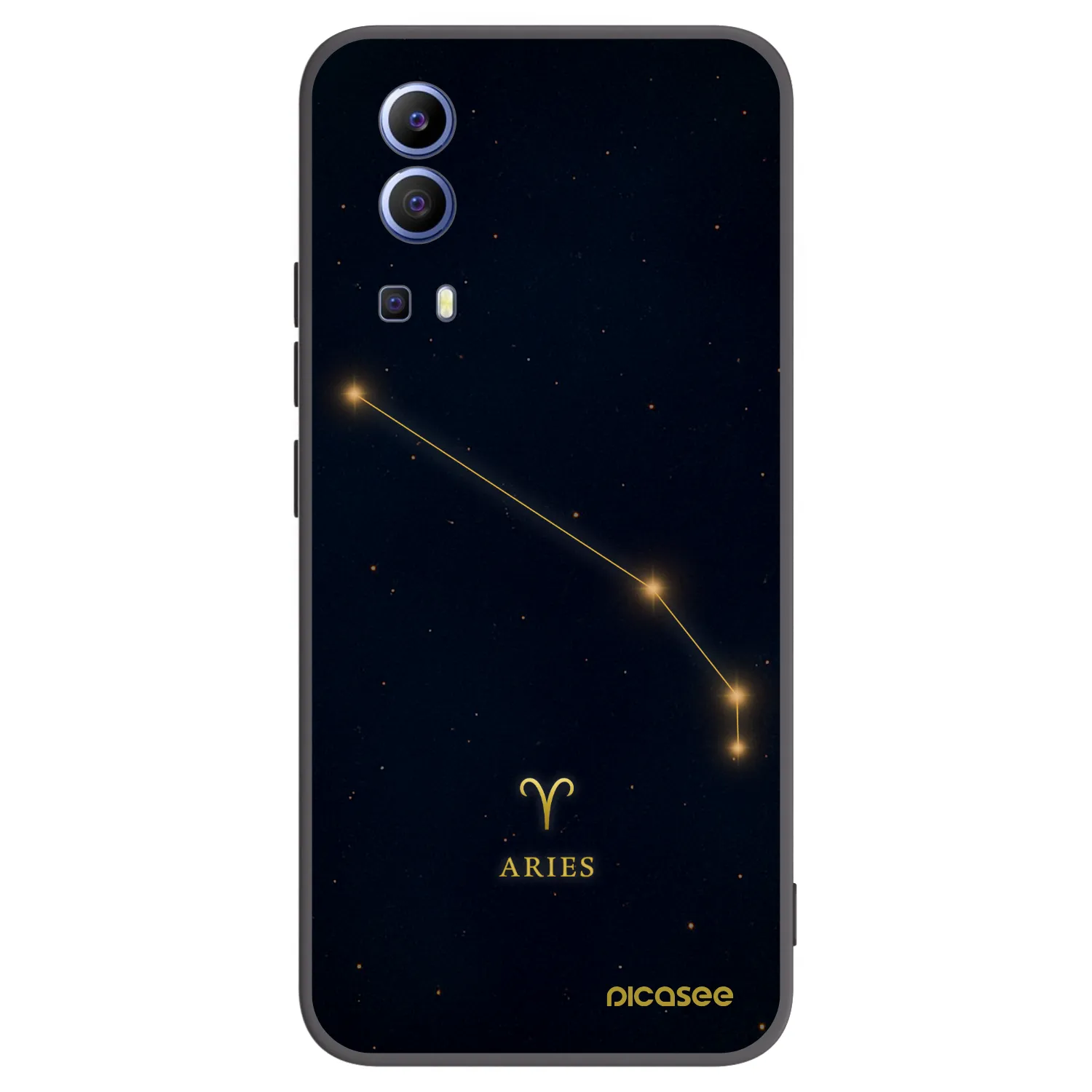 Picasee silikonowe czarne etui na Vivo Y52 5G - ARIES