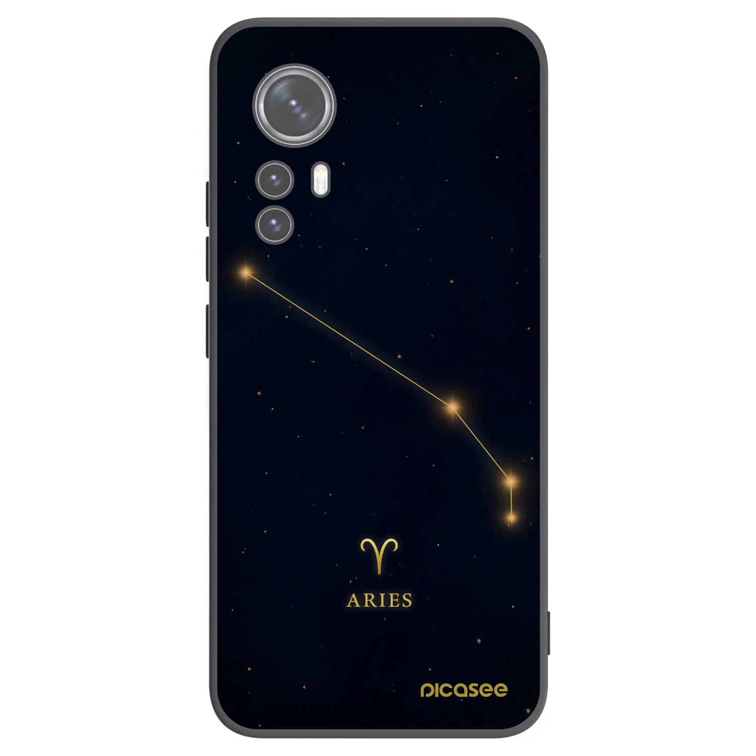 Picasee silikonowe czarne etui na Xiaomi 12X - ARIES