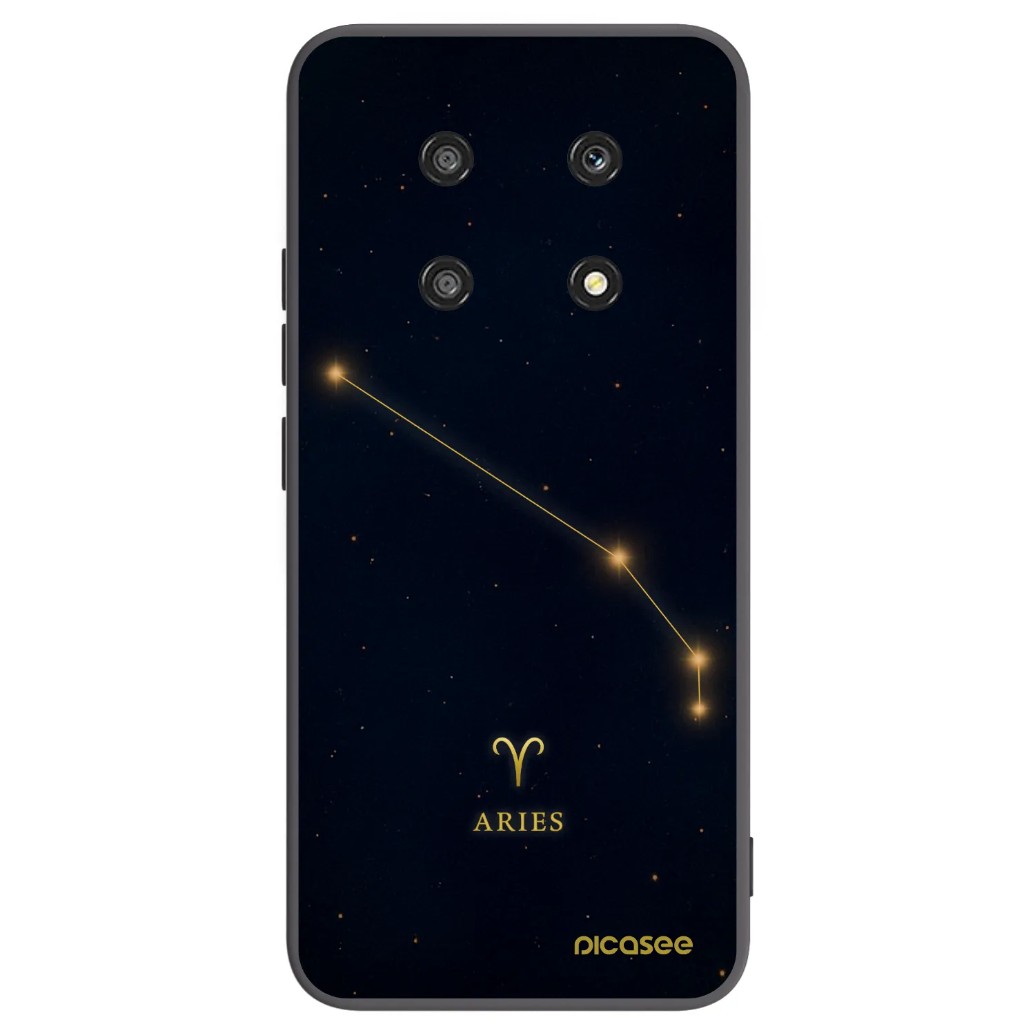 Picasee silikonowe czarne etui na Honor Magic4 Lite 5G - ARIES