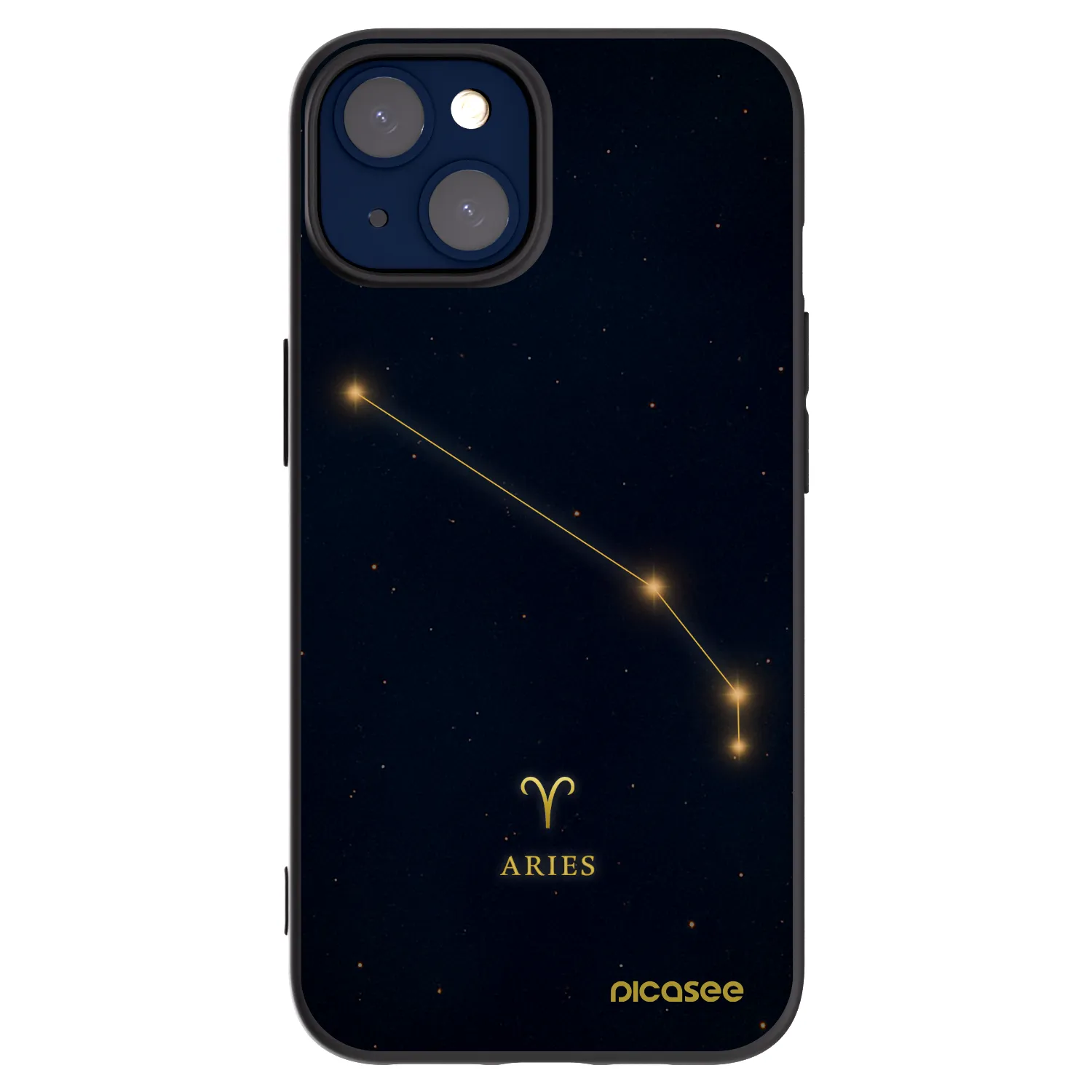Picasee silikonowe czarne etui na Apple iPhone 14 - ARIES