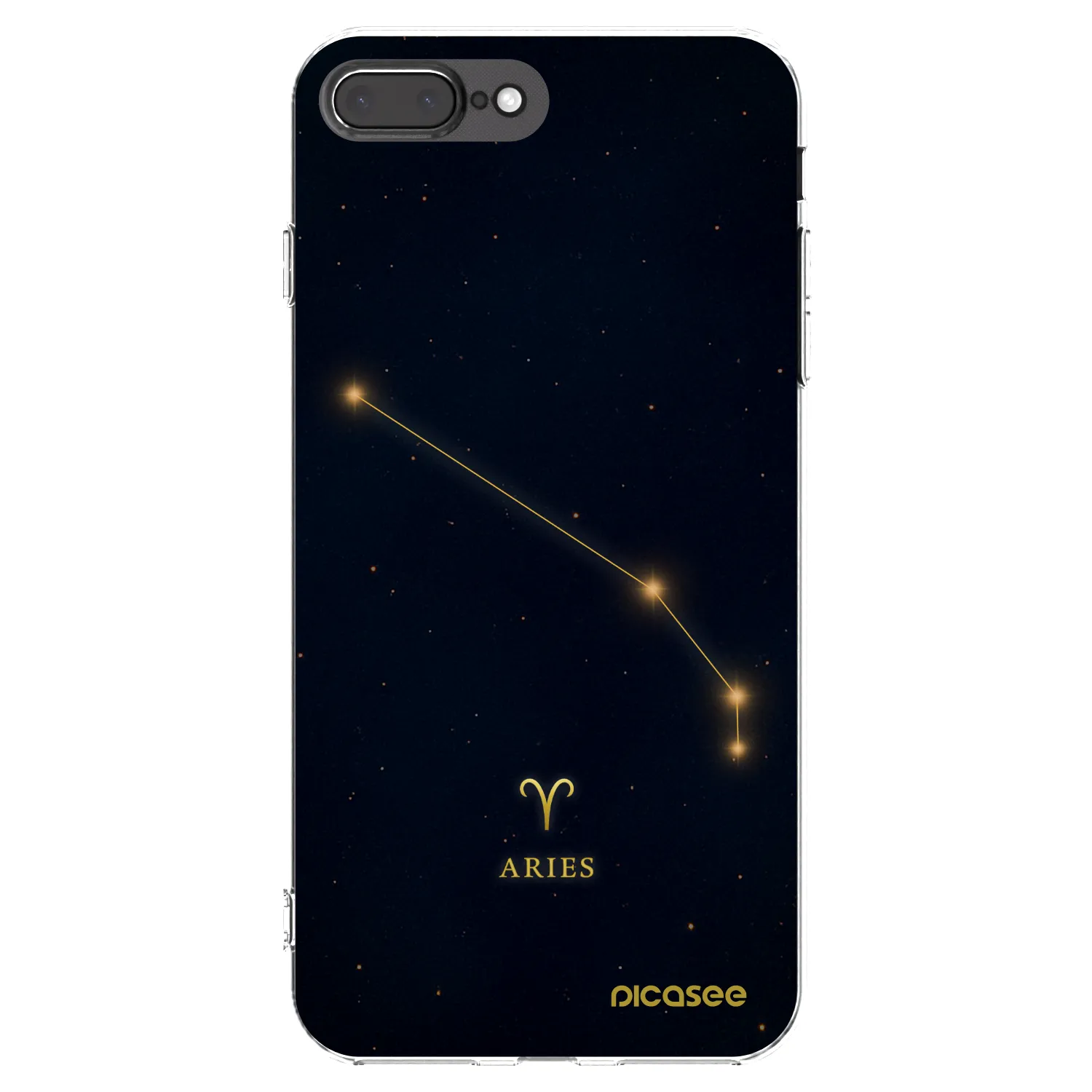 Picasee silikonowe przeźroczyste etui na Apple iPhone 8 Plus - ARIES