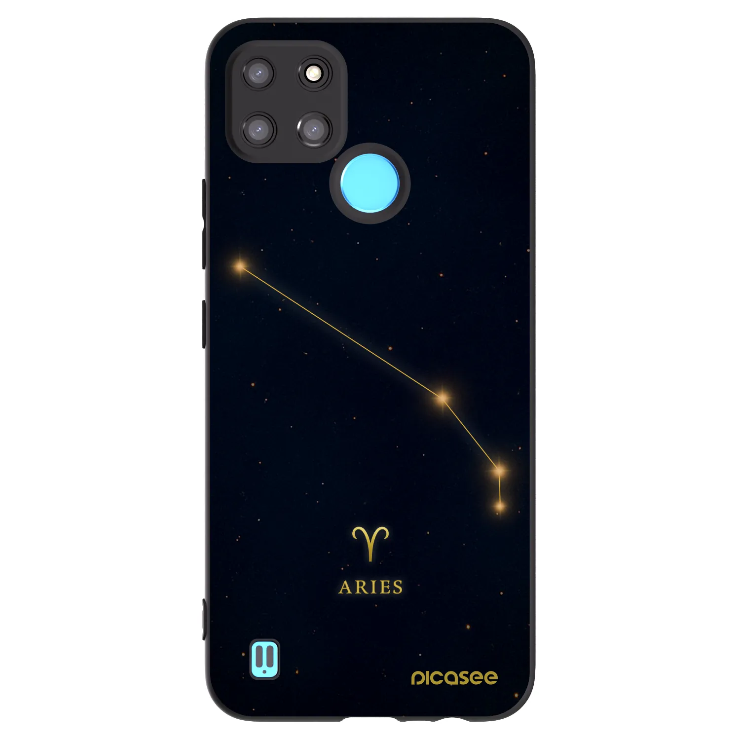 Picasee silikonowe czarne etui na Realme C21Y - ARIES