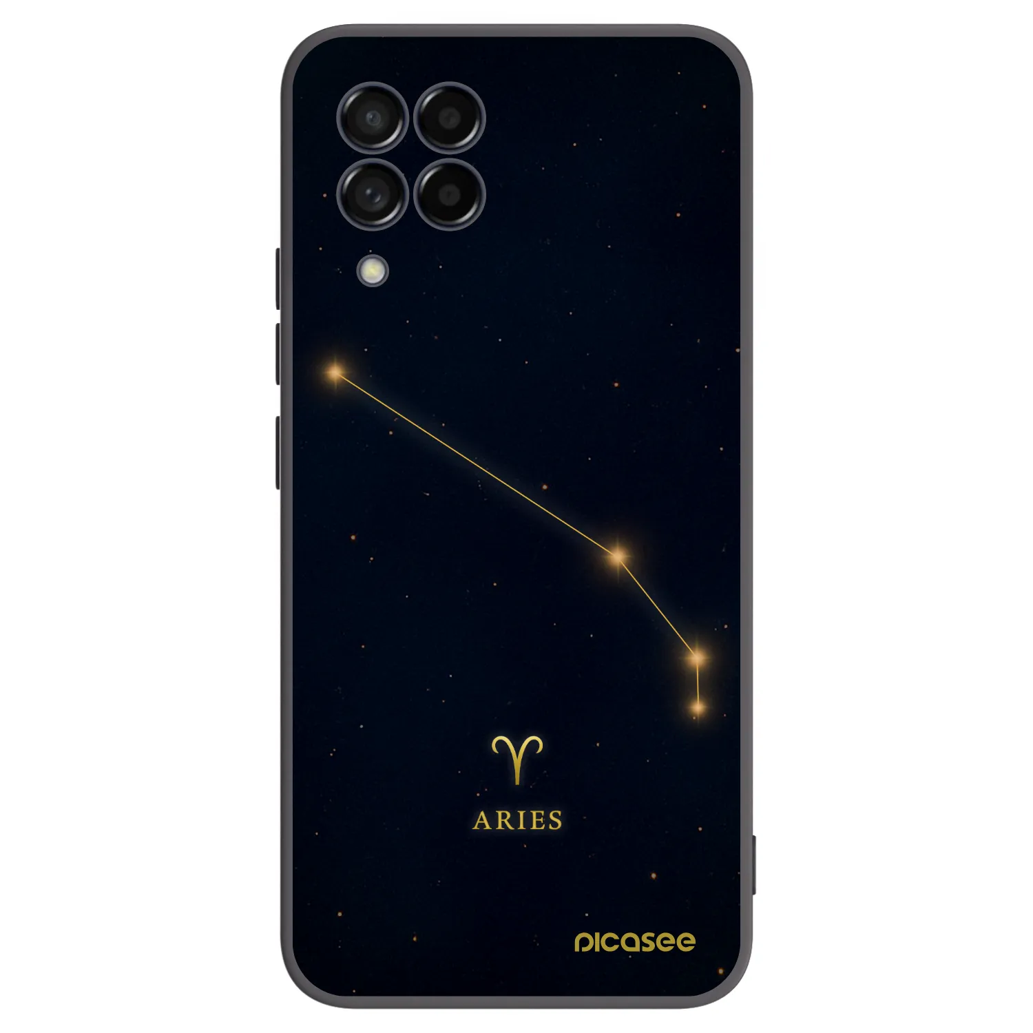 Picasee silikonowe czarne etui na Samsung Galaxy M53 5G - ARIES